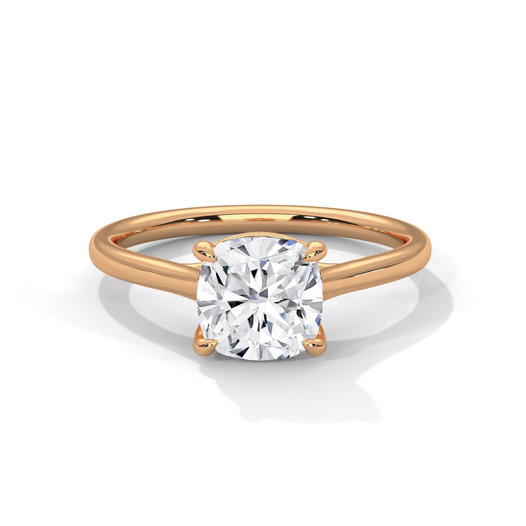 14K Rose Gold 18K Rose Gold Cushion