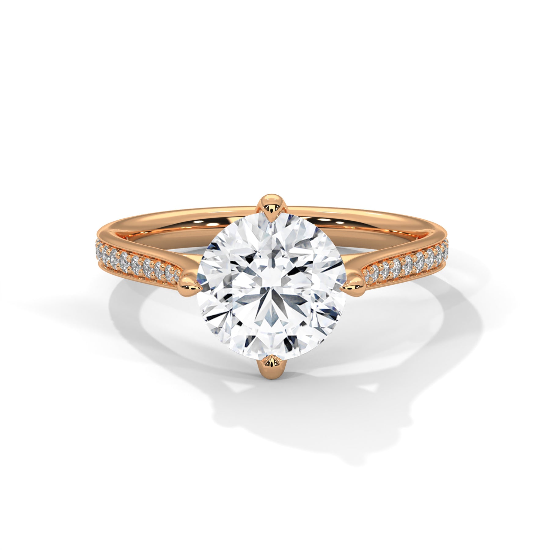 14K Rose Gold 18K Rose Gold Round