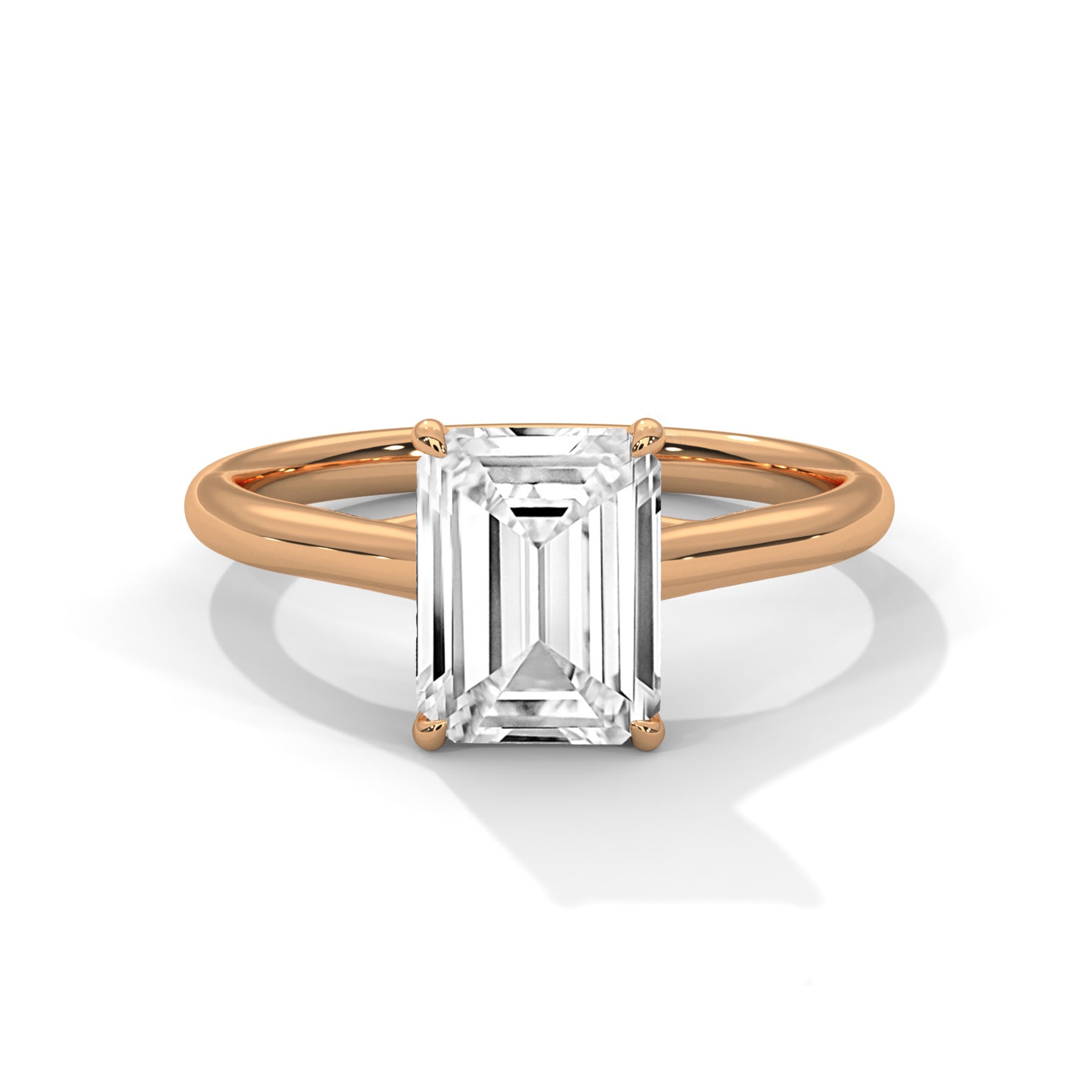 14K Rose Gold 18K Rose Gold Emerald