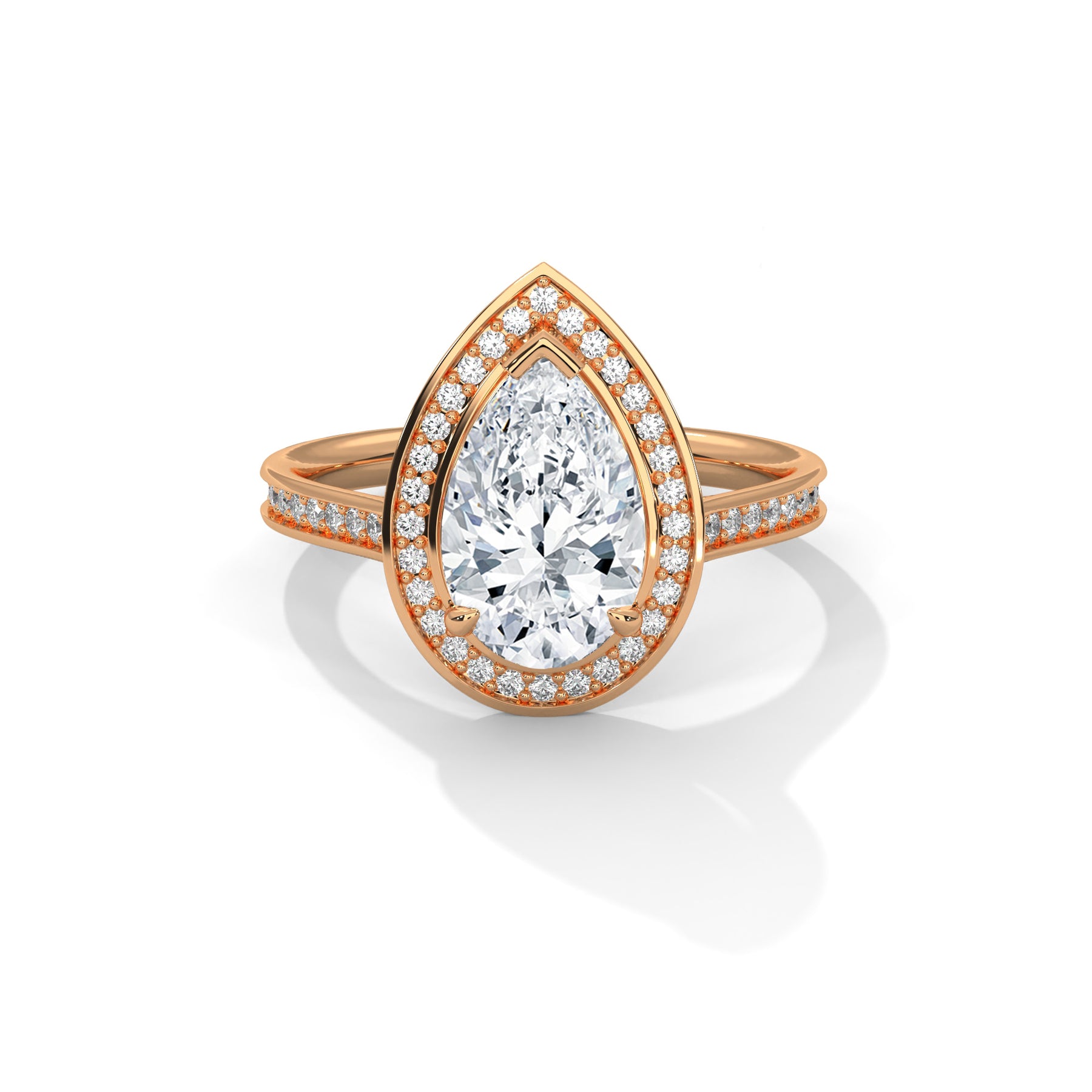 14K Rose Gold 18K Rose Gold Pear