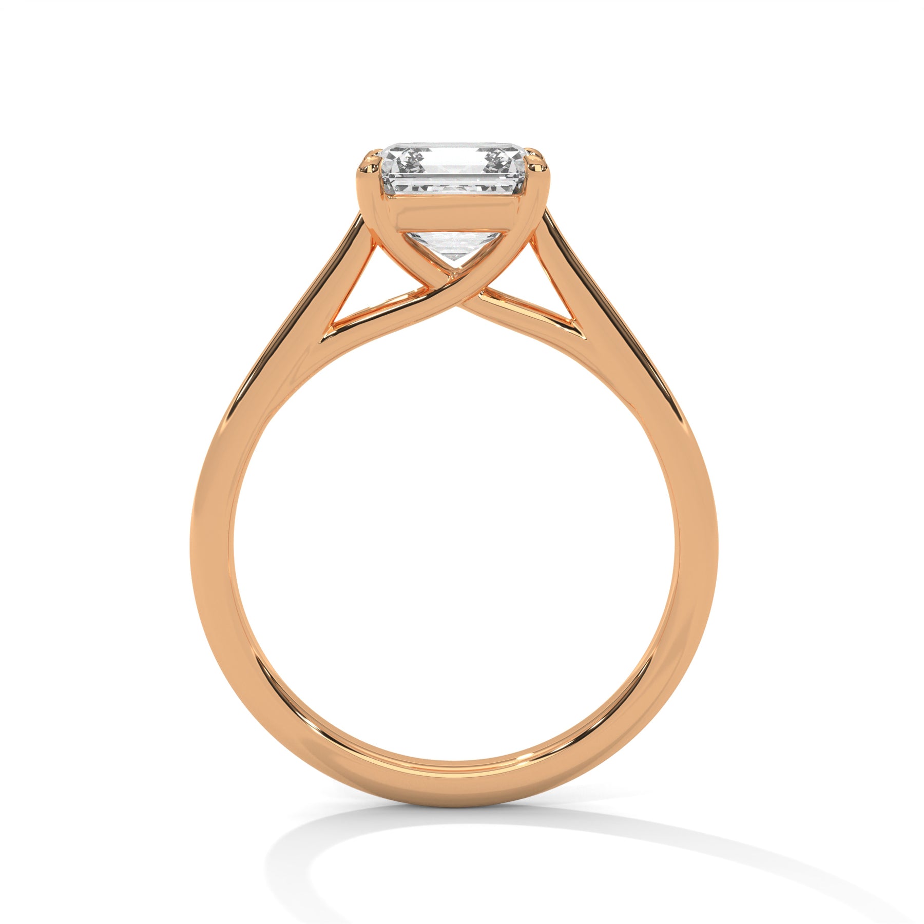 14K Rose Gold 18K Rose Gold Asscher