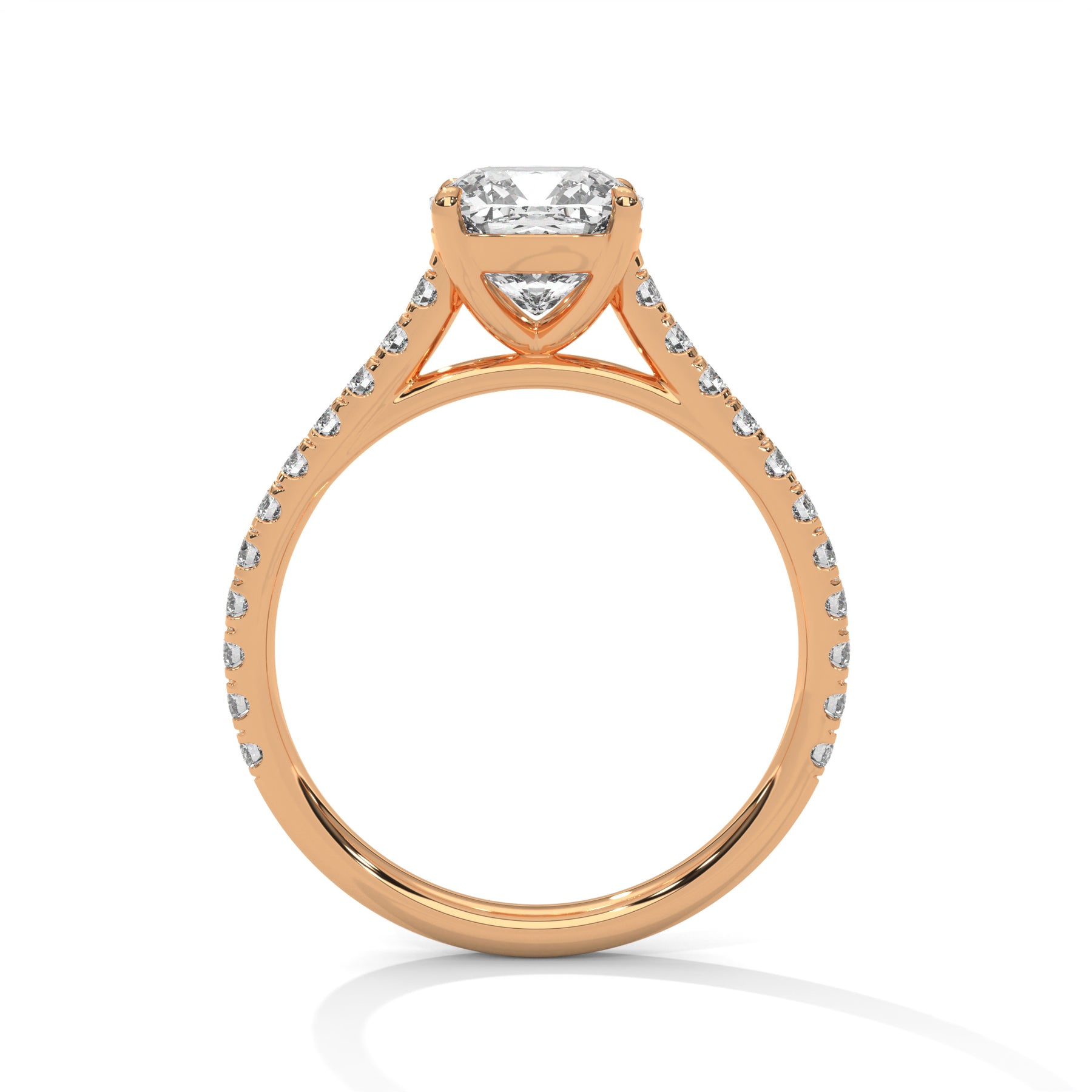 14K Rose Gold 18K Rose Gold Cushion