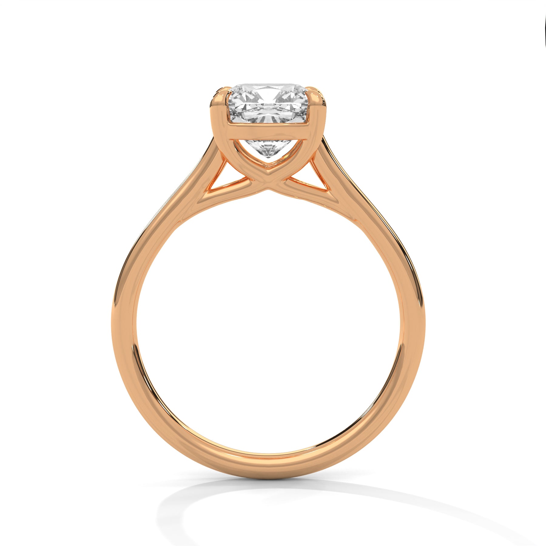 14K Rose Gold 18K Rose Gold Cushion