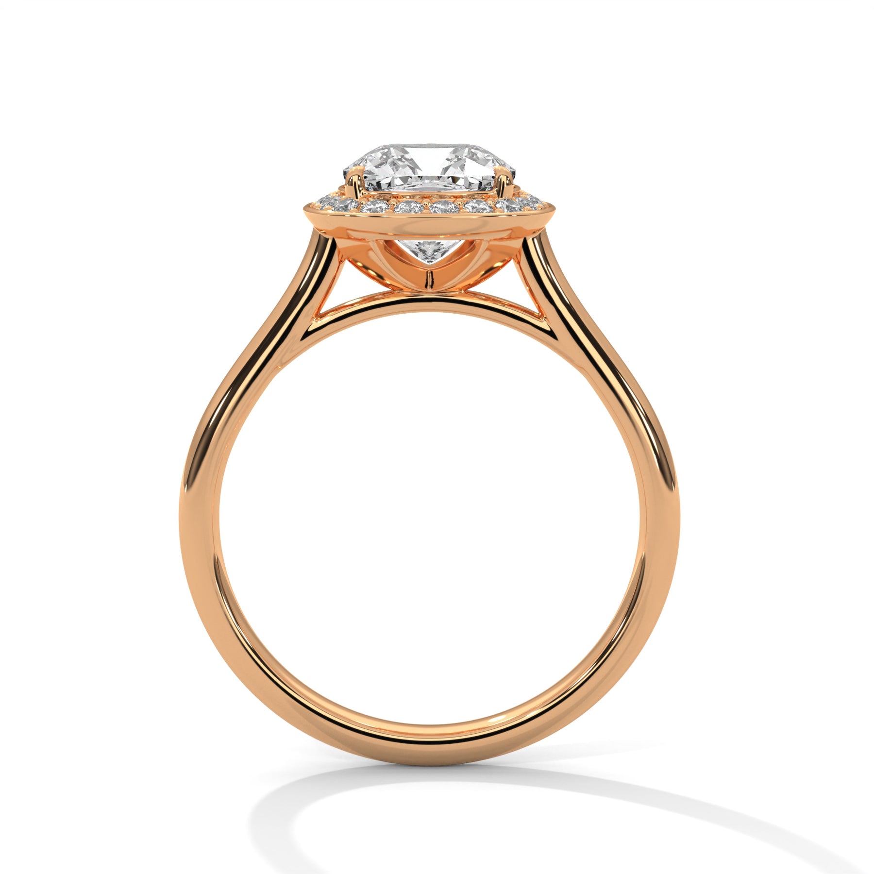 14K Rose Gold 18K Rose Gold Cushion