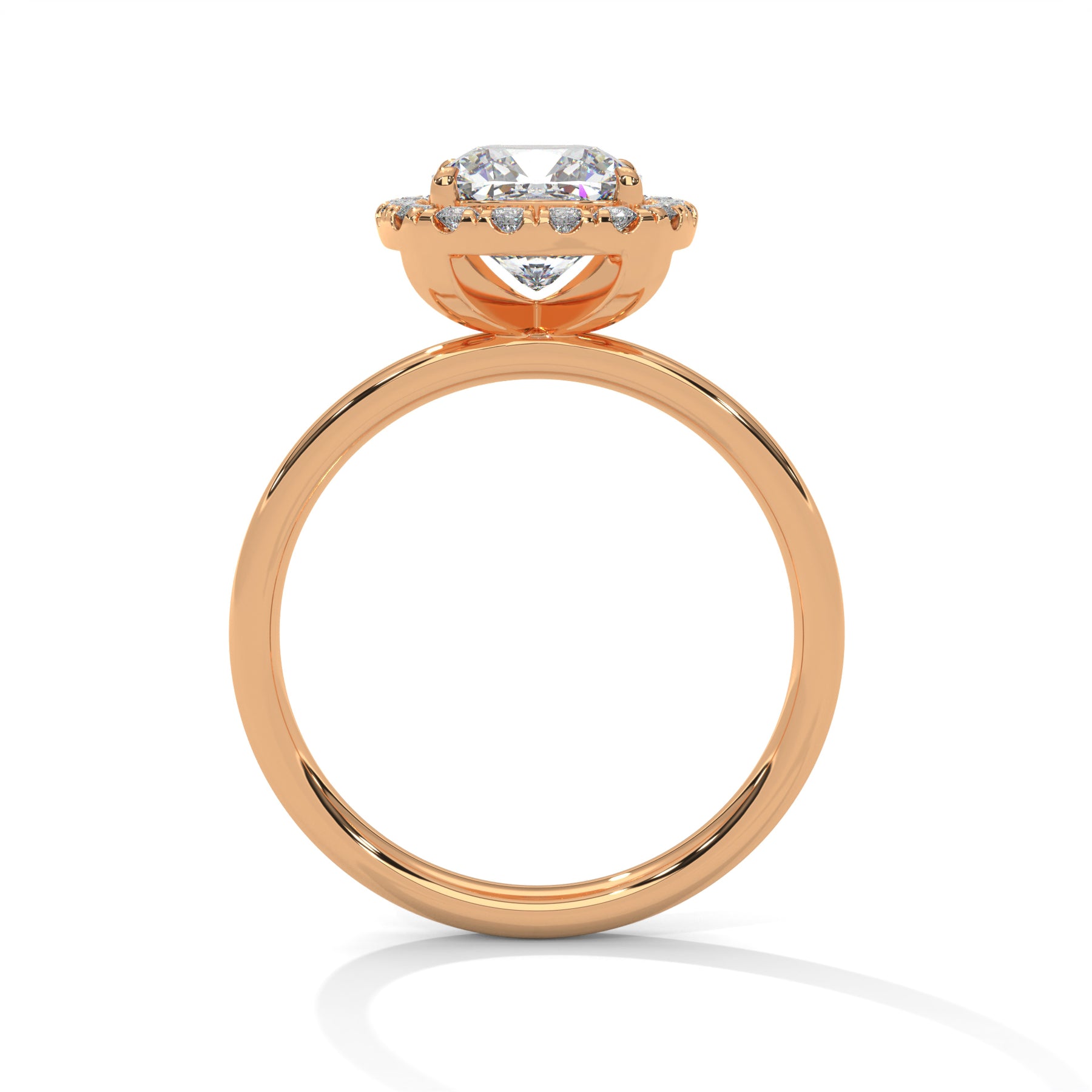14K Rose Gold 18K Rose Gold Cushion