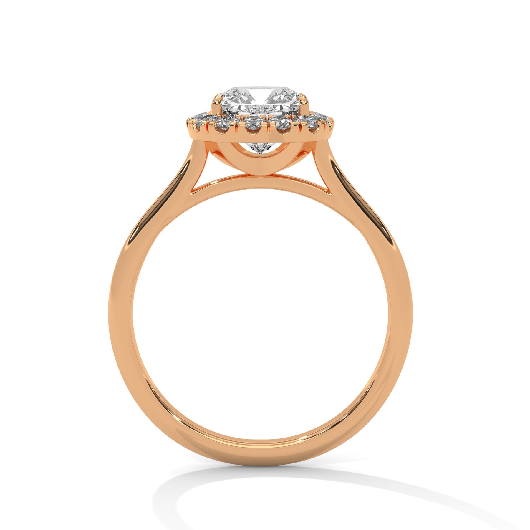 14K Rose Gold 18K Rose Gold Cushion