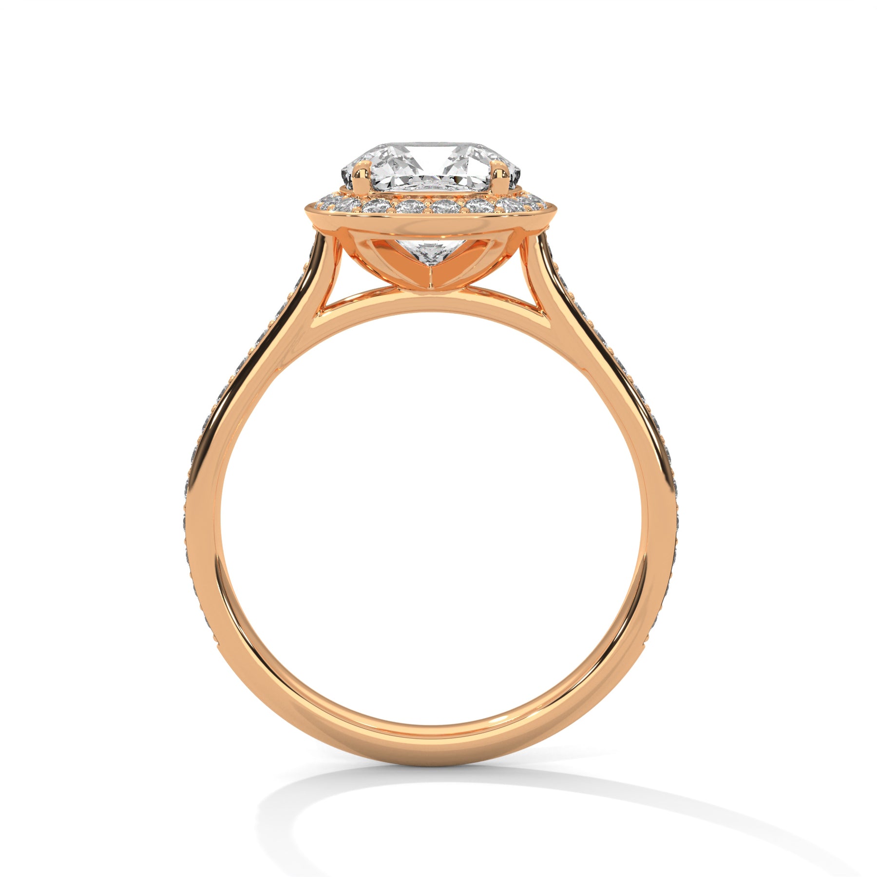 14K Rose Gold 18K Rose Gold Cushion