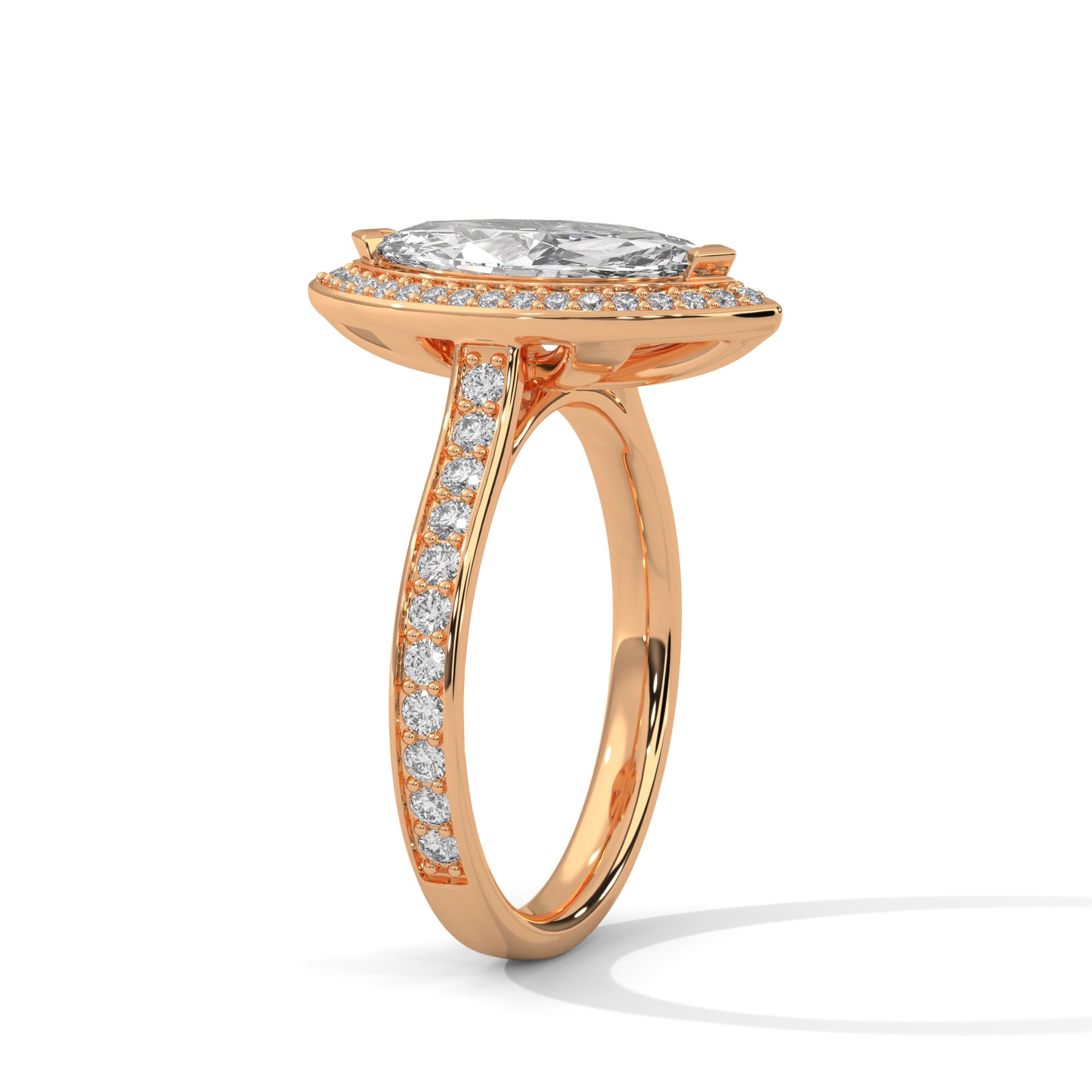 14K Rose Gold 18K Rose Gold Marquise