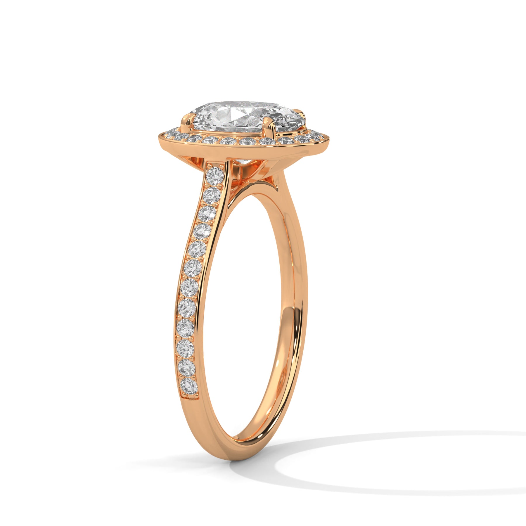 14K Rose Gold 18K Rose Gold Oval
