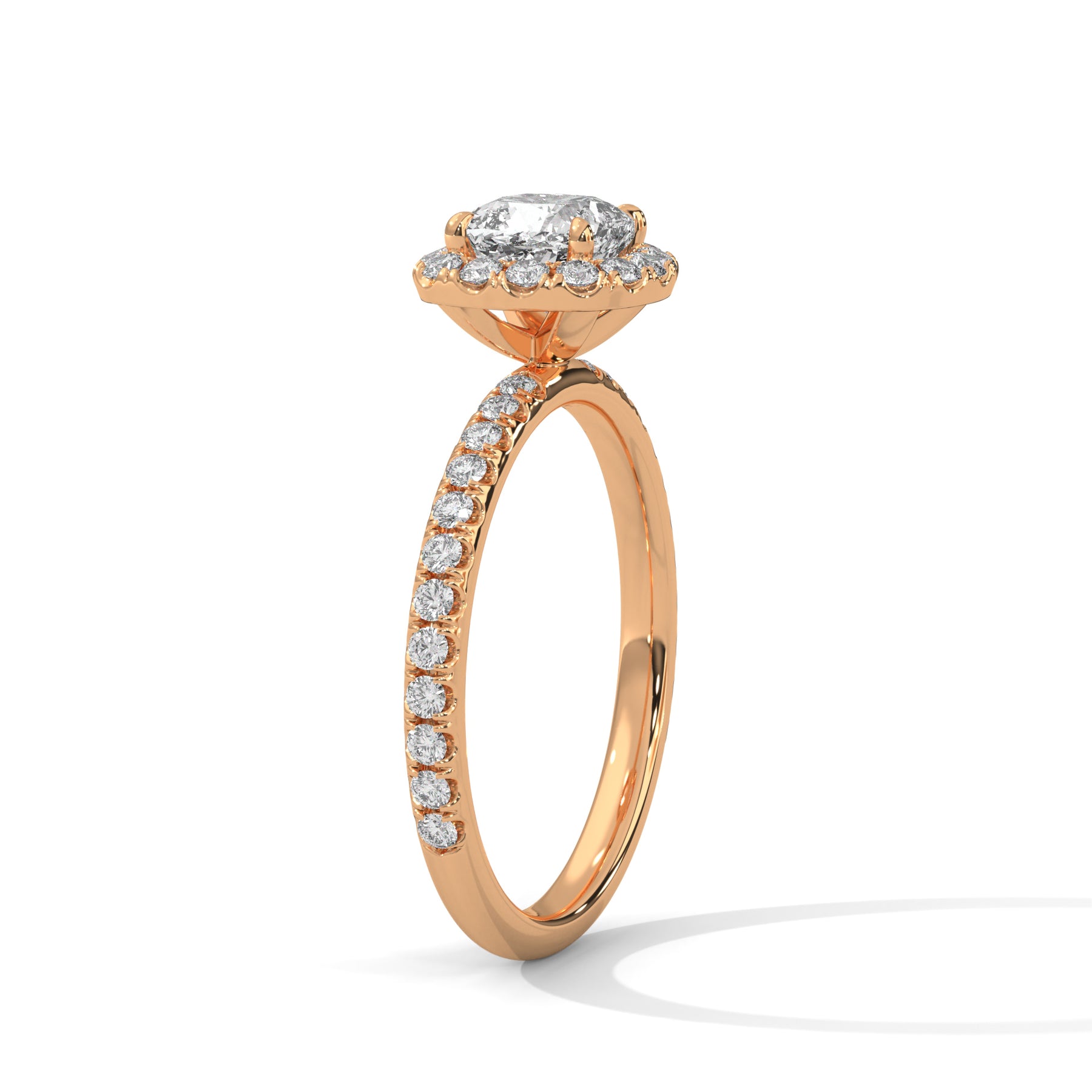 14K Rose Gold 18K Rose Gold Cushion