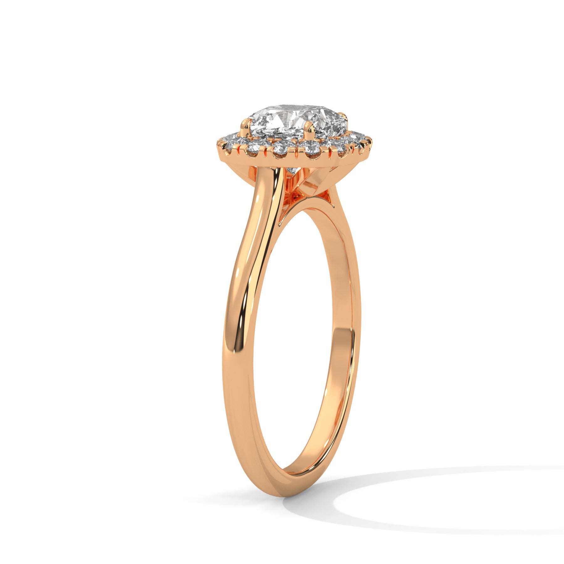 14K Rose Gold 18K Rose Gold Cushion