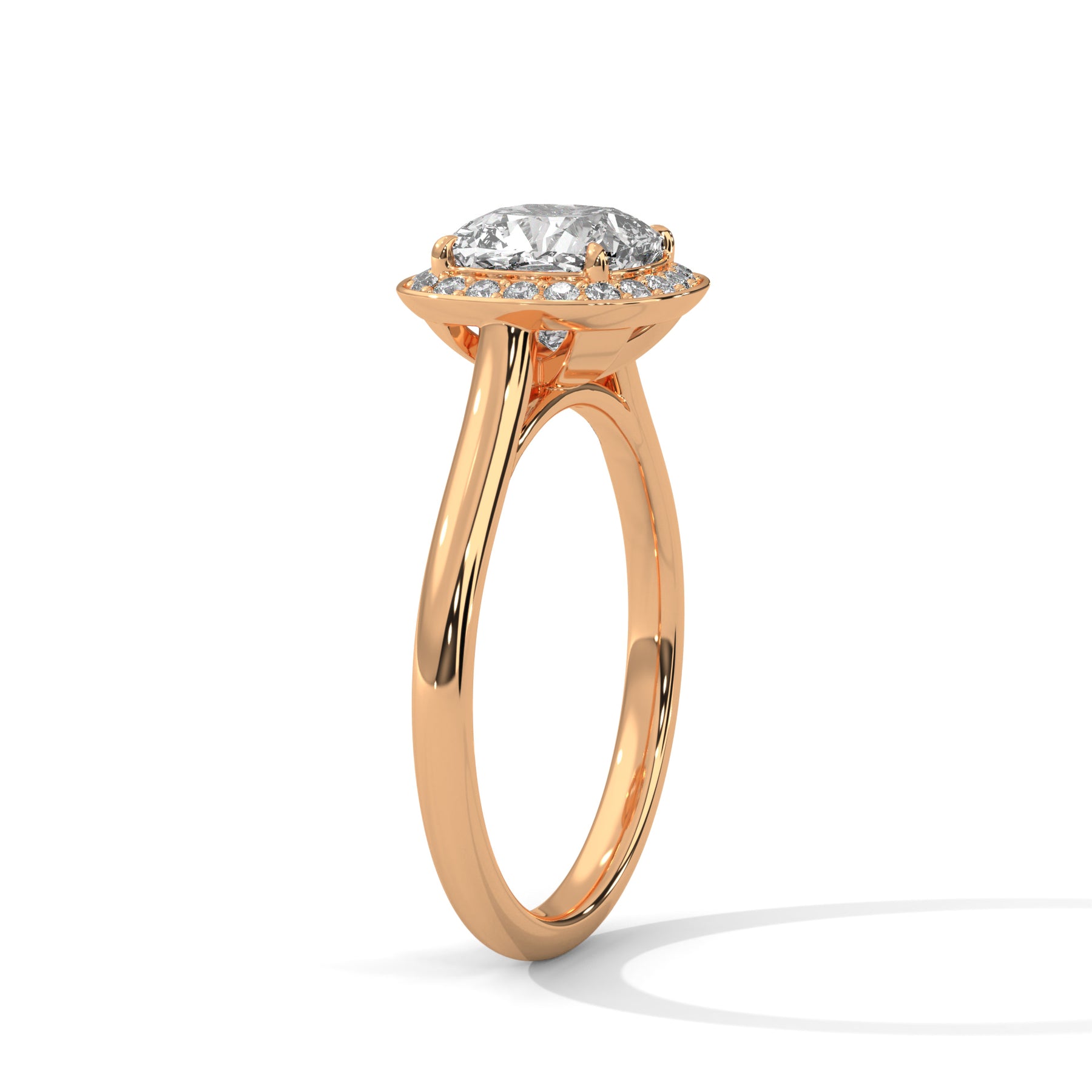 14K Rose Gold 18K Rose Gold Cushion