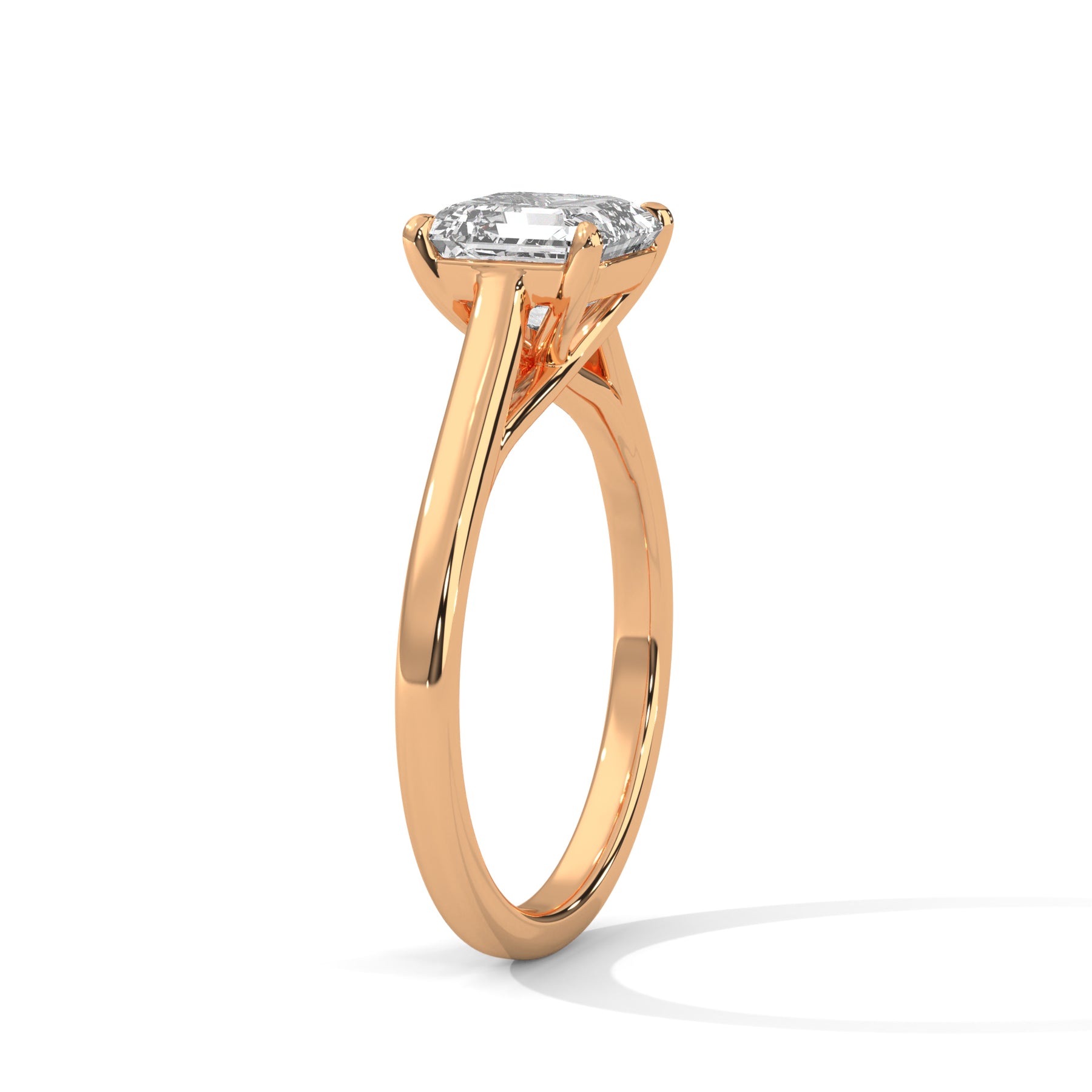 14K Rose Gold 18K Rose Gold Asscher