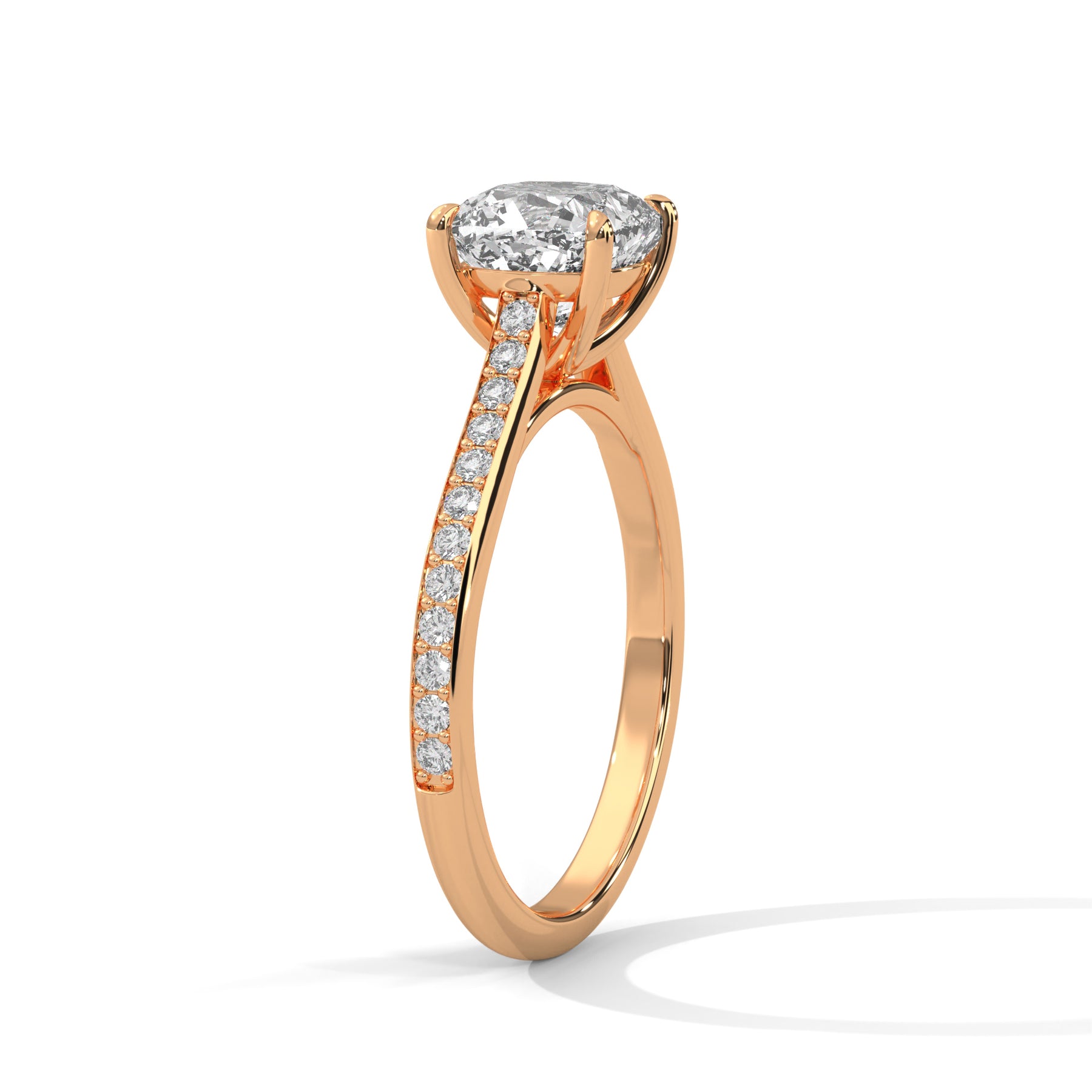 14K Rose Gold 18K Rose Gold Cushion