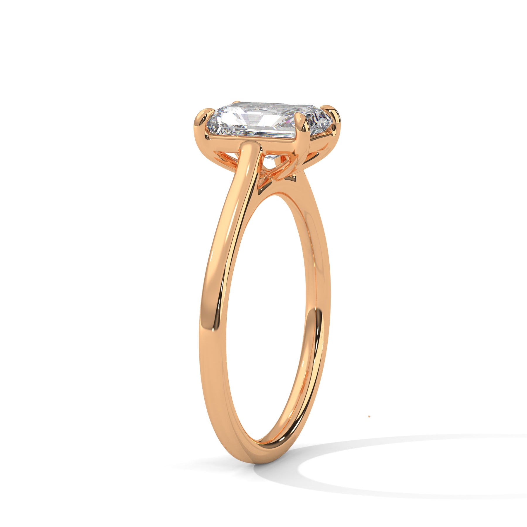 14K Rose Gold 18K Rose Gold Emerald