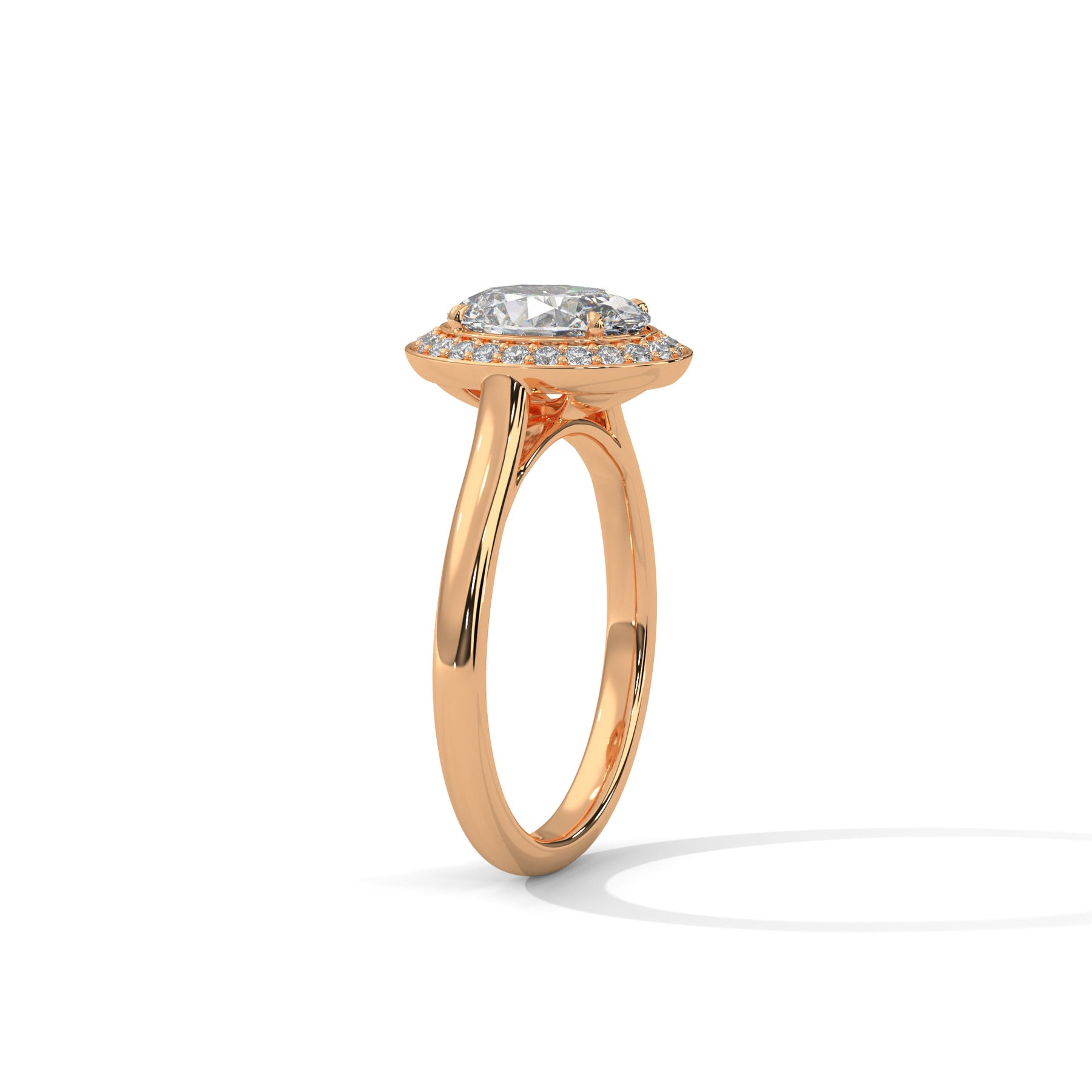 14K Rose Gold 18K Rose Gold Oval