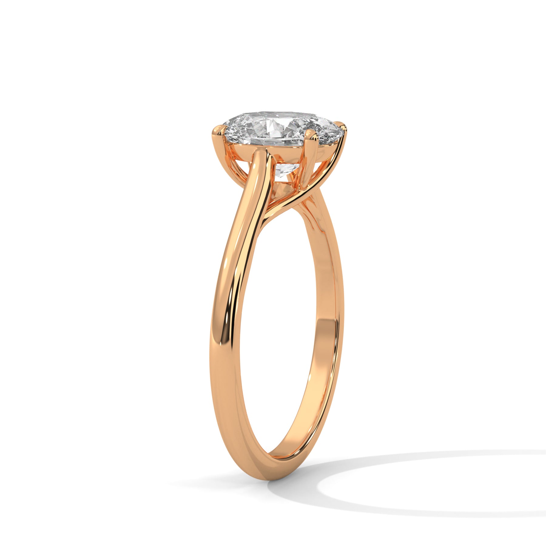 14K Rose Gold 18K Rose Gold Oval