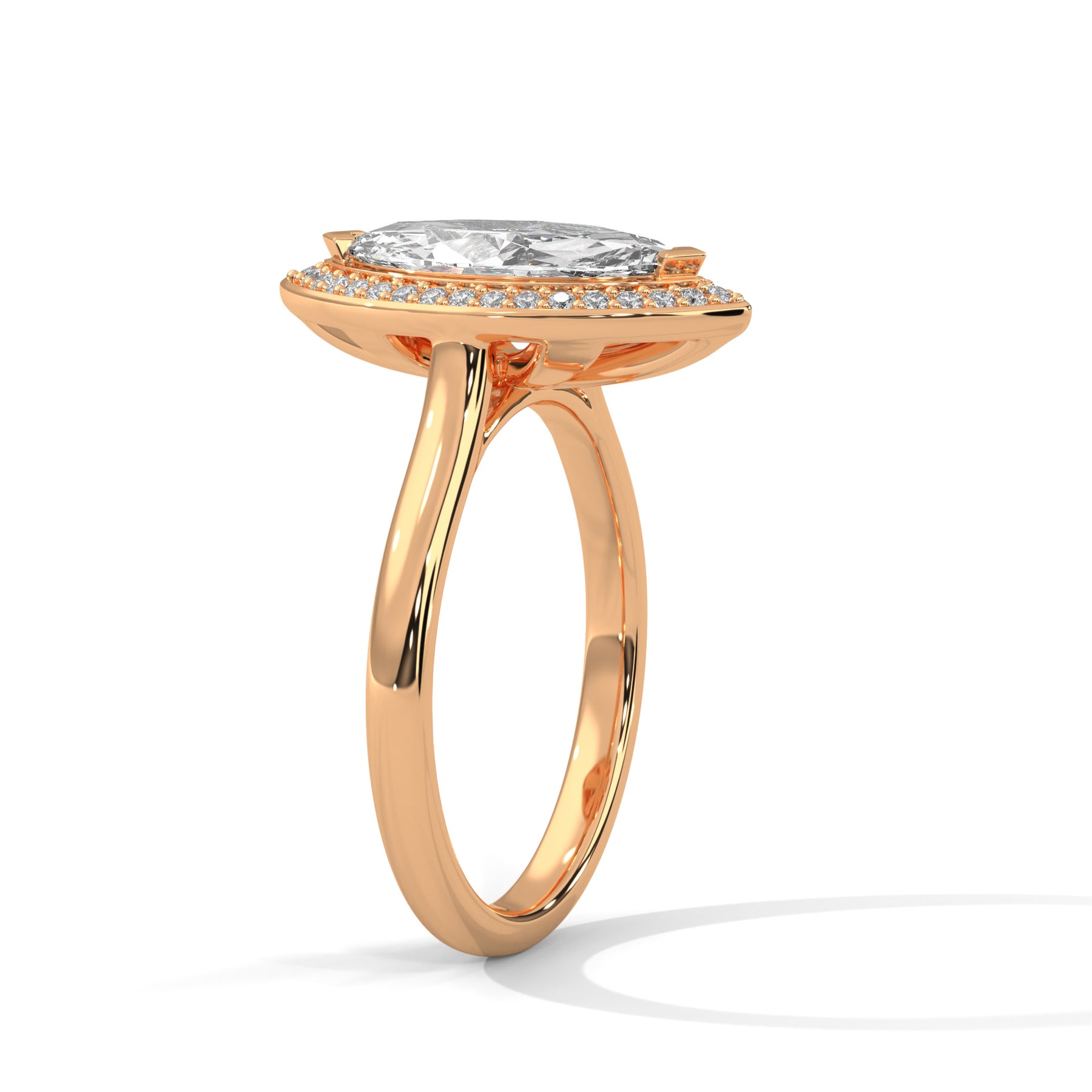 14K Rose Gold 18K Rose Gold Marquise