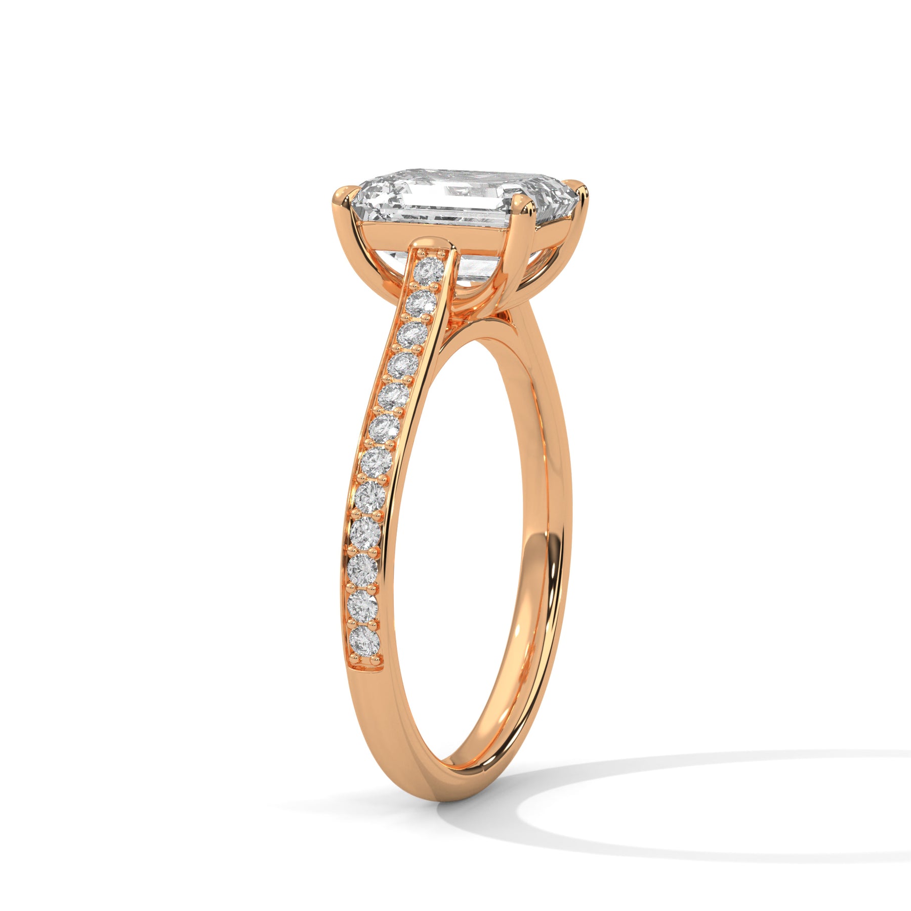 14K Rose Gold 18K Rose Gold Emerald
