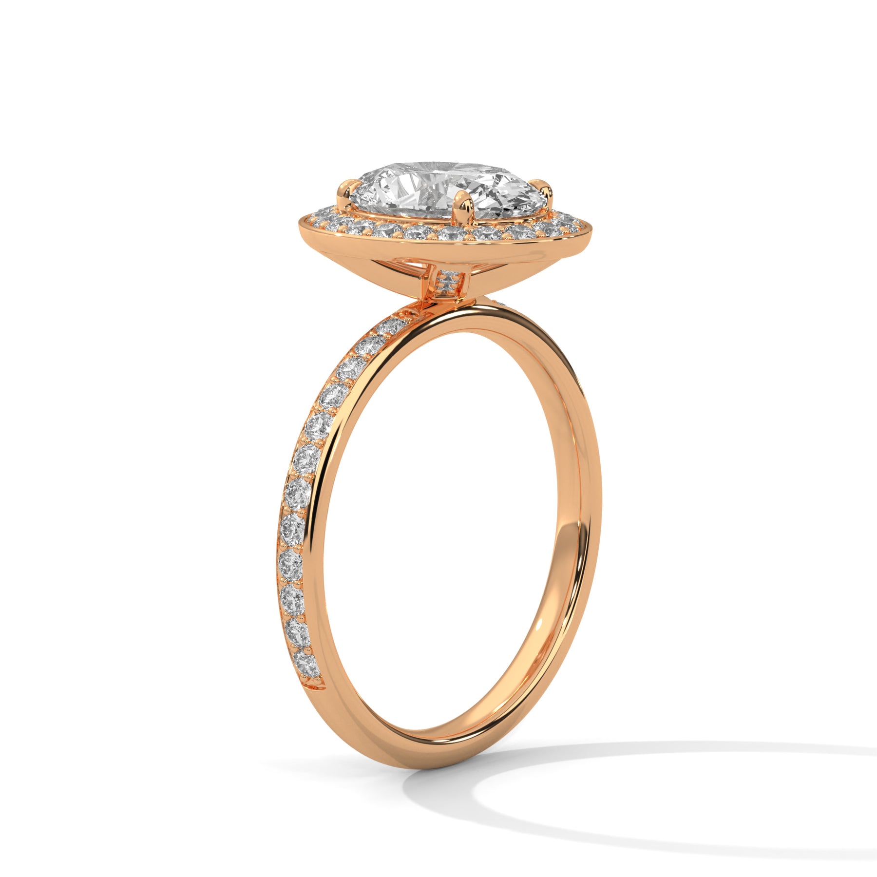 14K Rose Gold 18K Rose Gold Oval