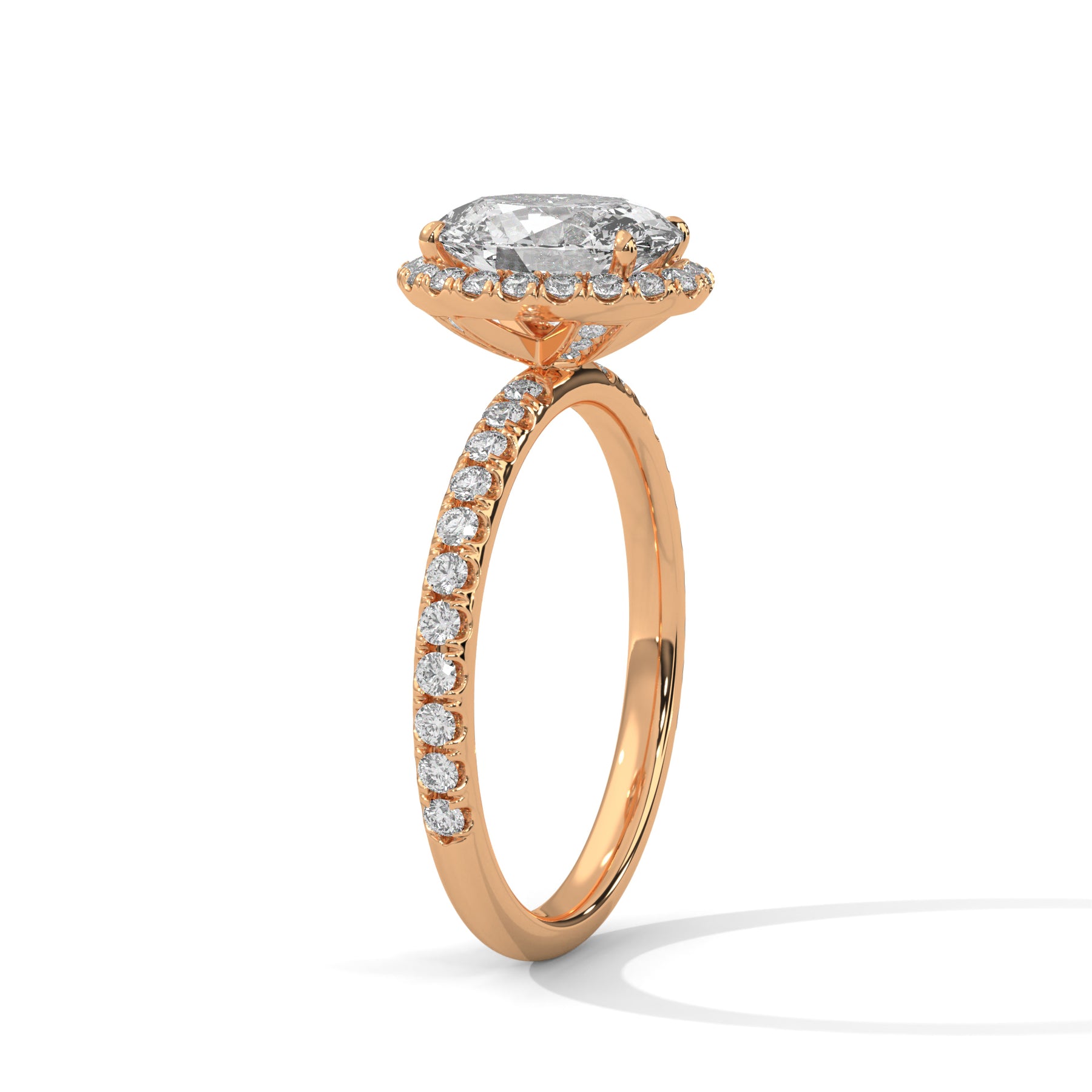 14K Rose Gold 18K Rose Gold Oval