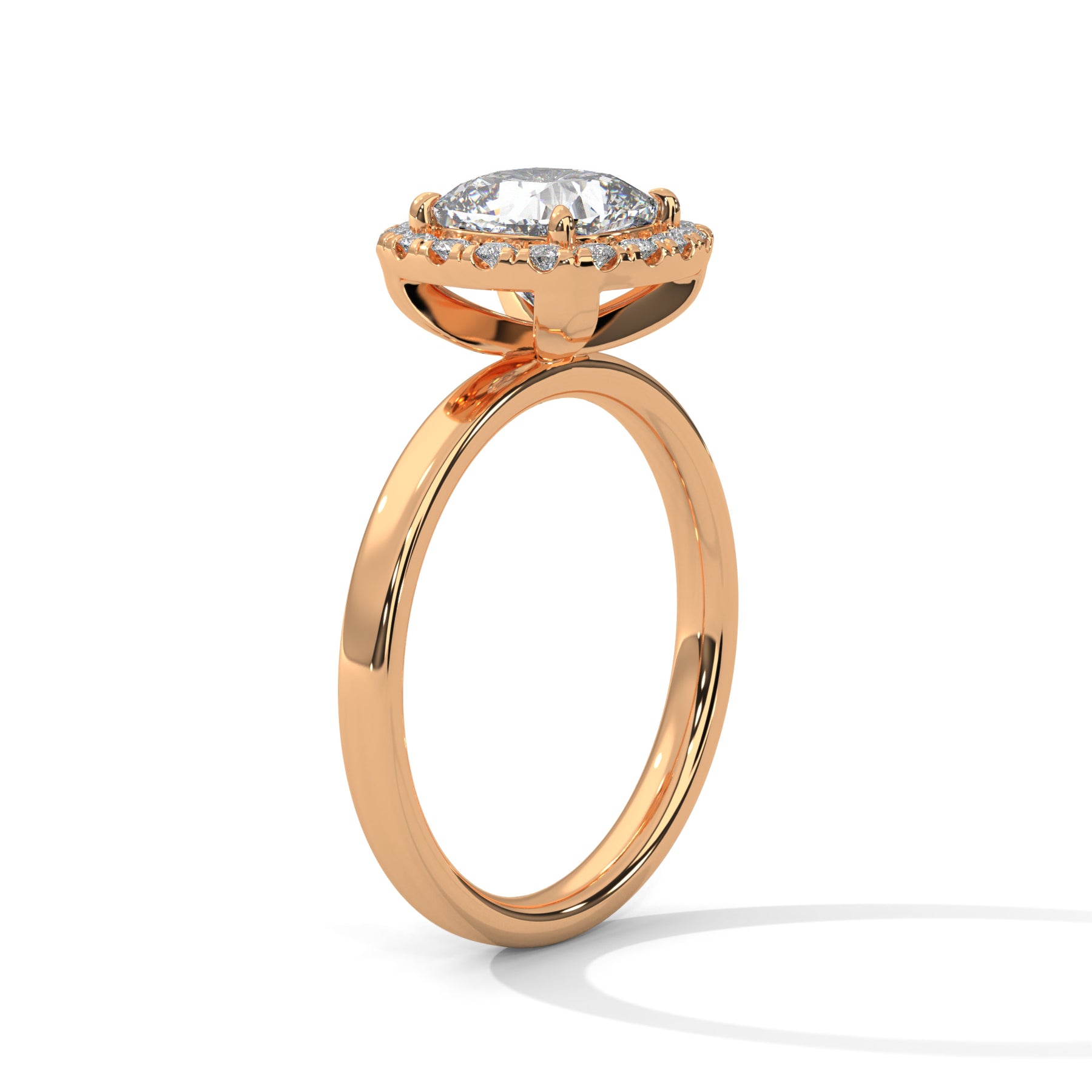 14K Rose Gold 18K Rose Gold Cushion
