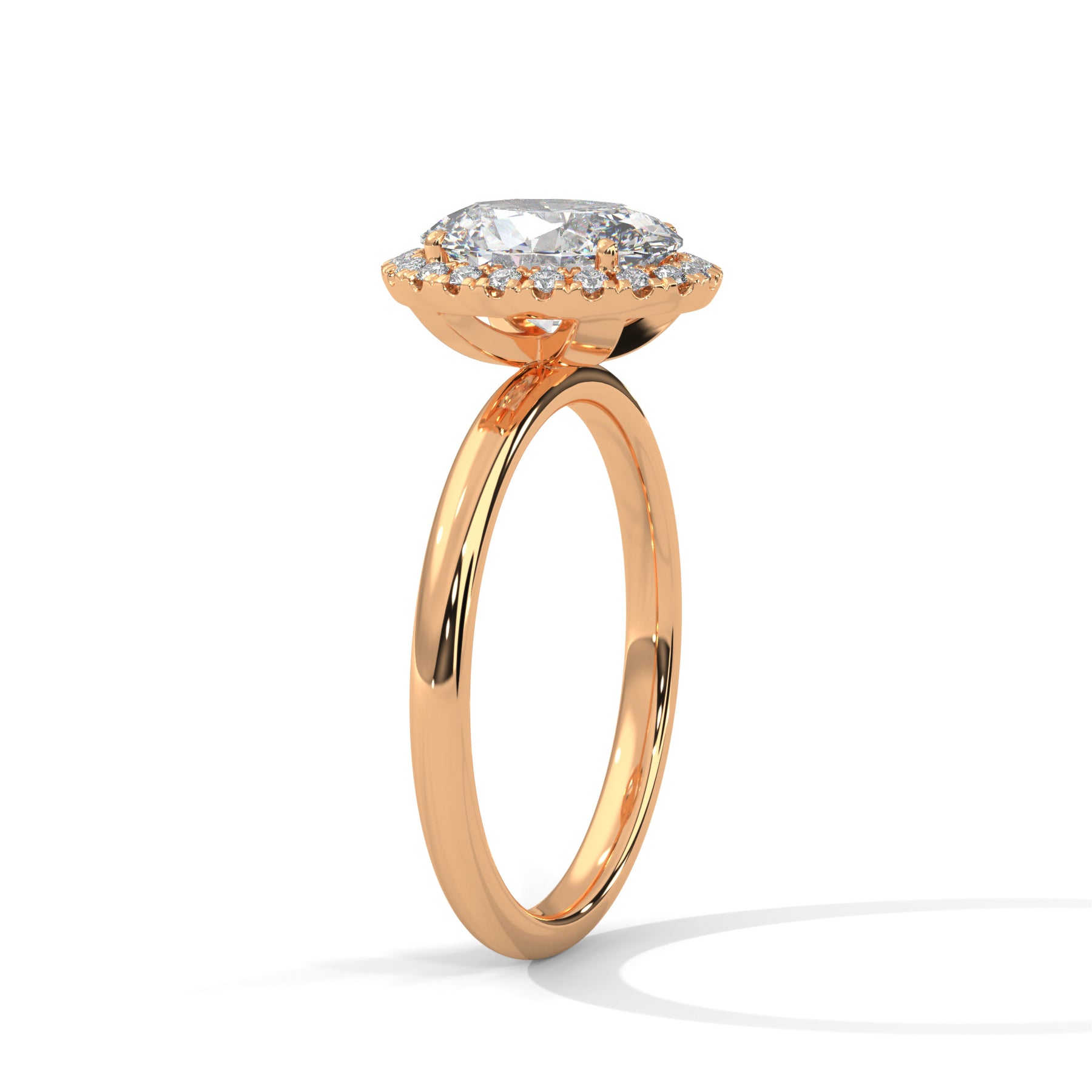14K Rose Gold 18K Rose Gold Oval
