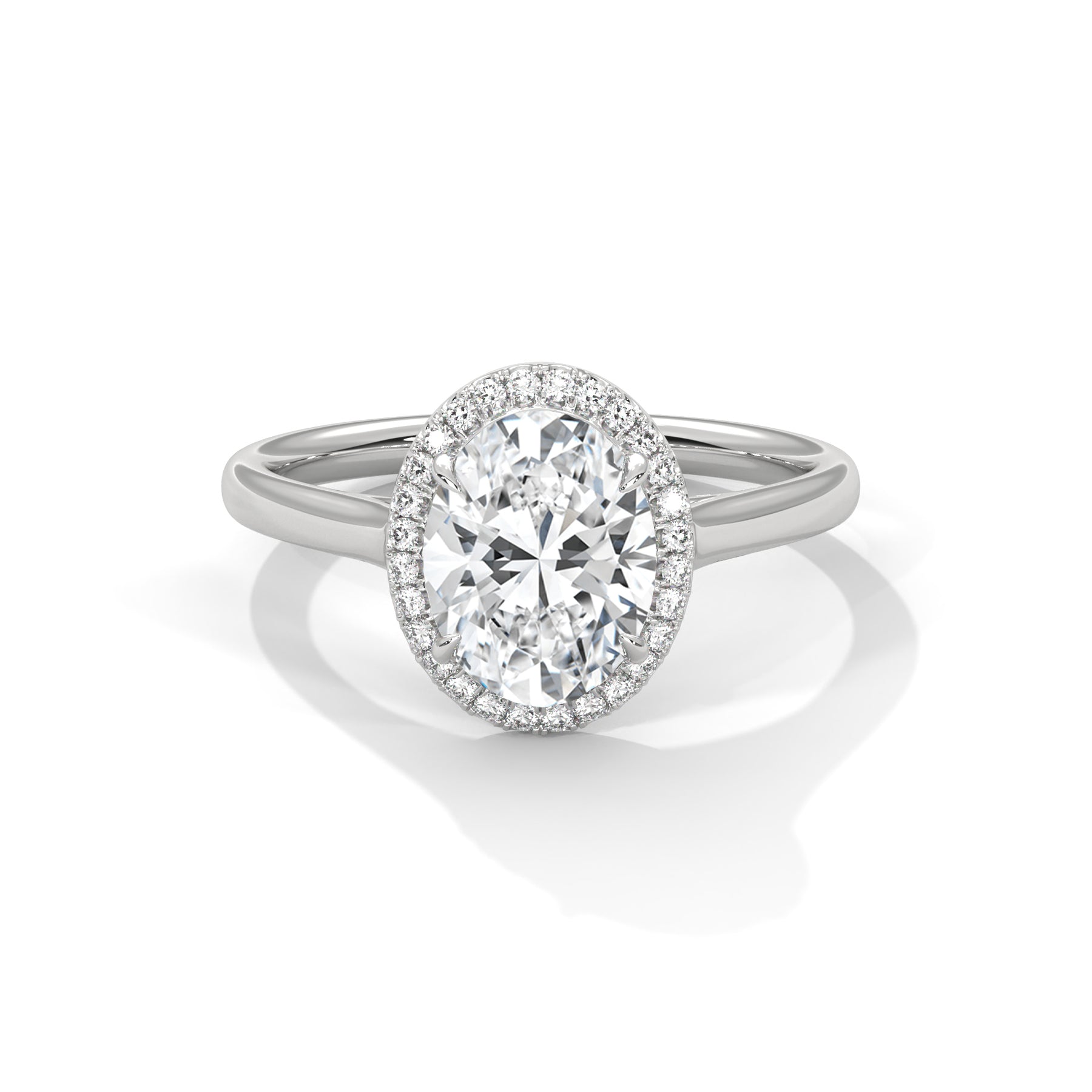 14K White Gold 18K White Gold Platinum Oval