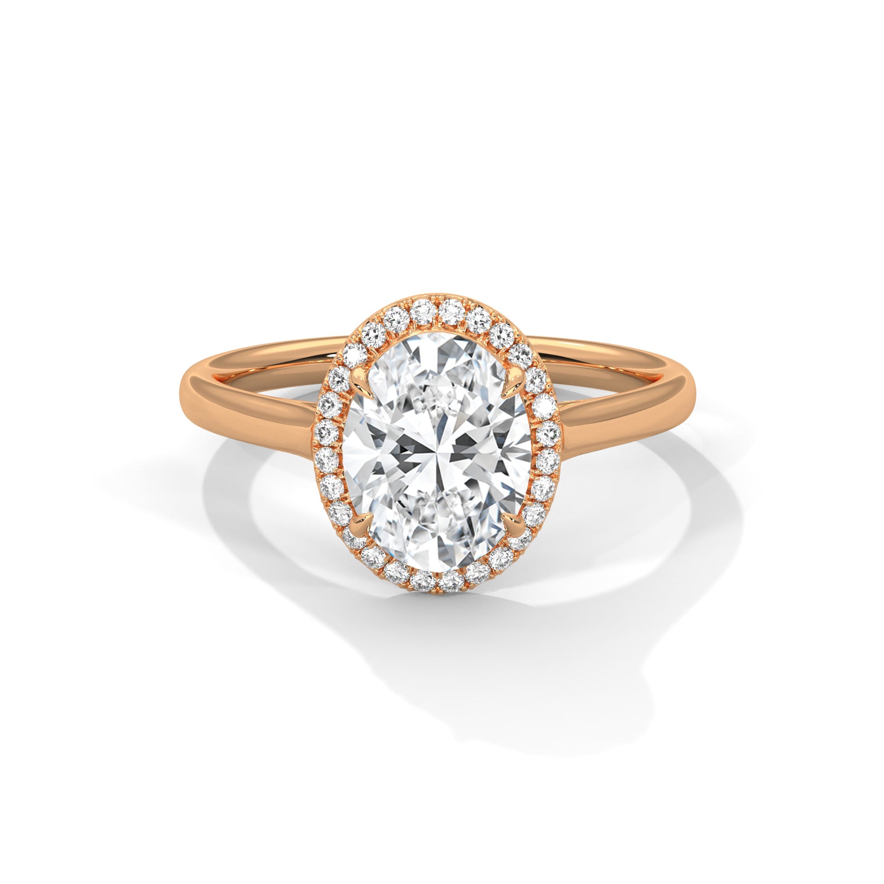 14K Rose Gold 18K Rose Gold Oval