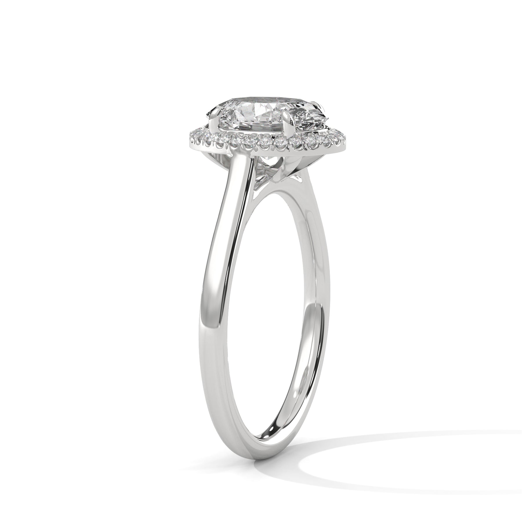 14K White Gold 18K White Gold Platinum Oval