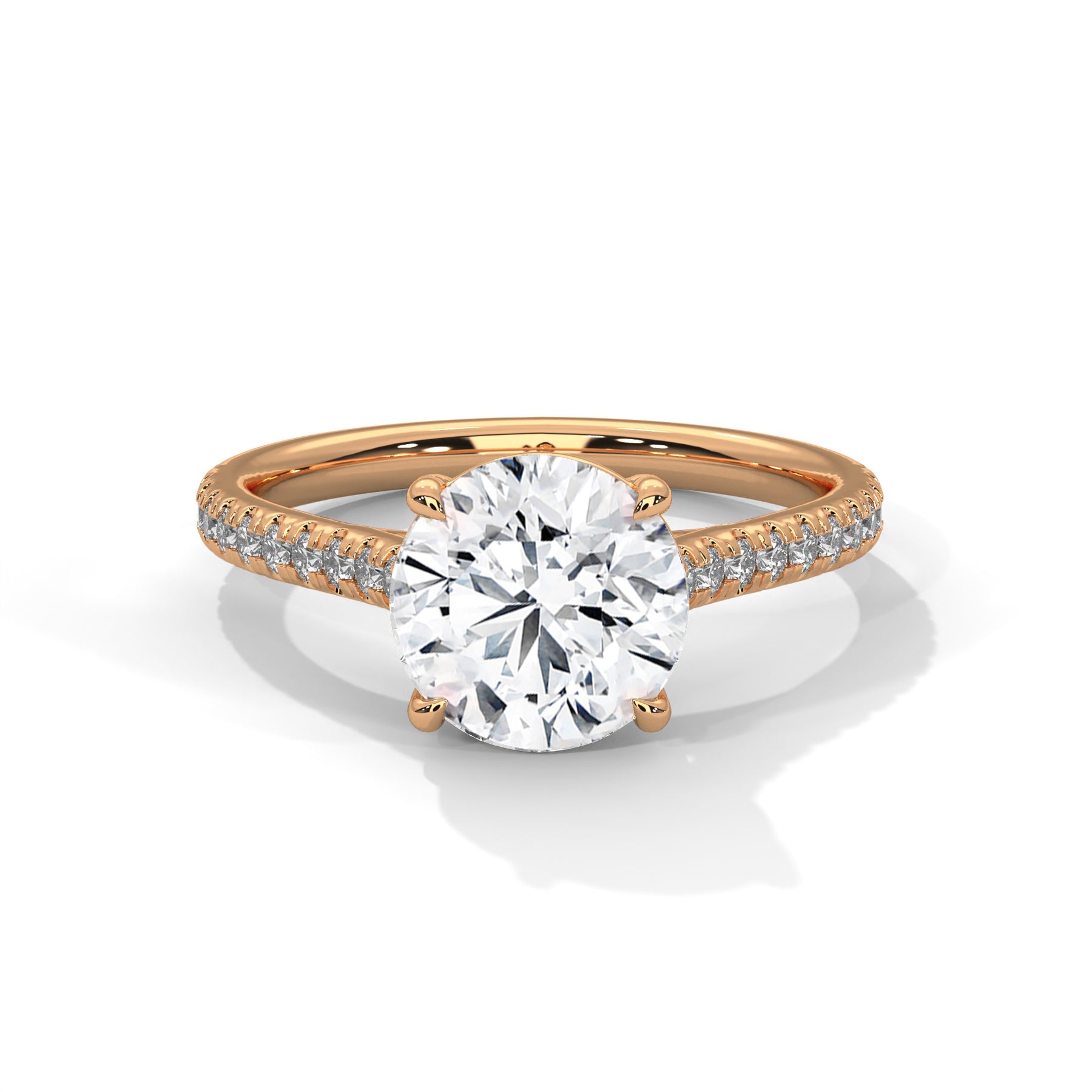 14K Rose Gold 18K Rose Gold Round