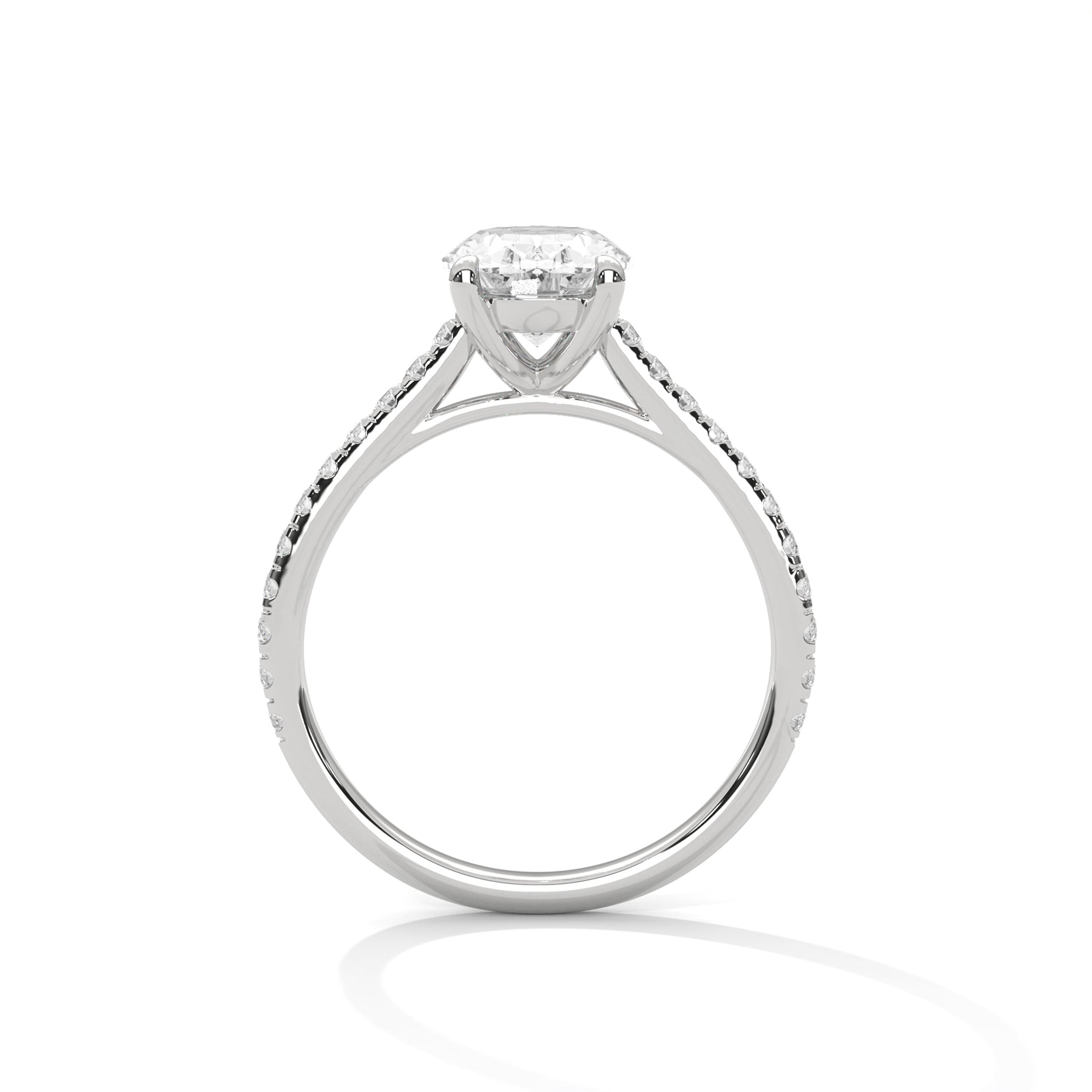 14K White Gold 18K White Gold Platinum Oval
