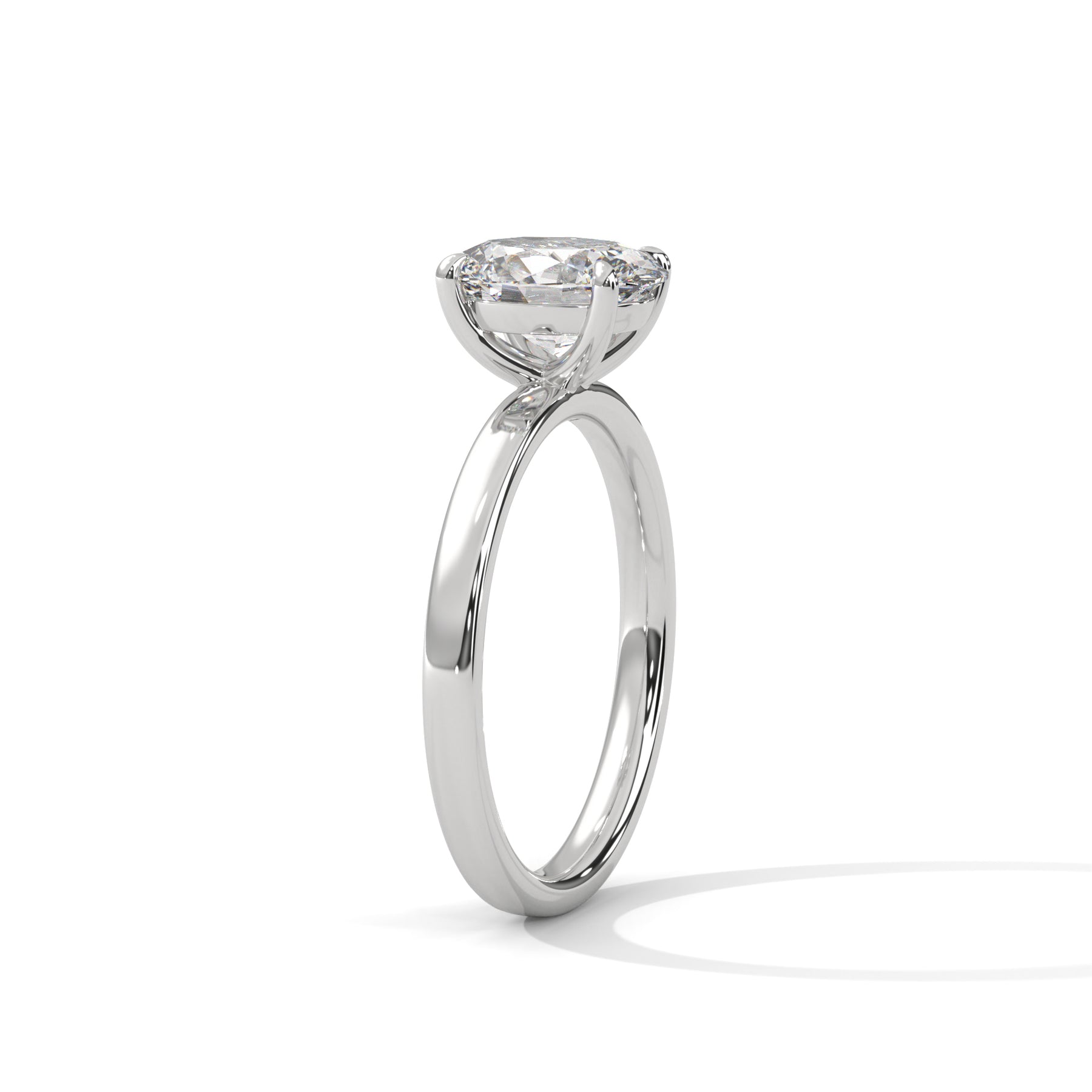 14K White Gold 18K White Gold Platinum Oval