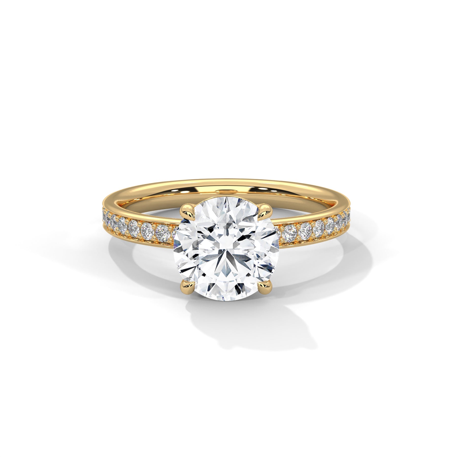14K Yellow Gold 18K Yellow Gold Round