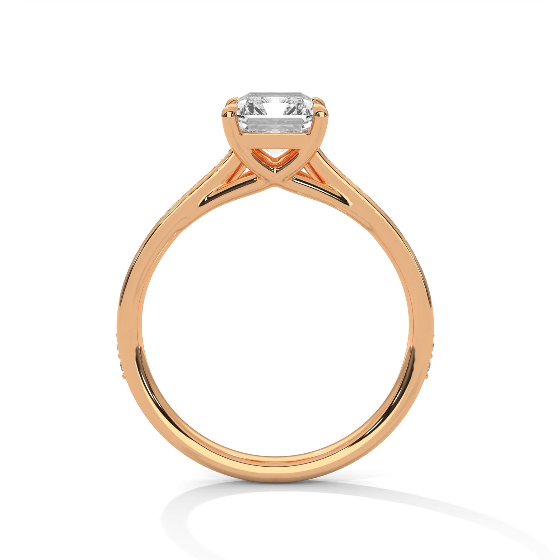 14K Rose Gold 18K Rose Gold Emerald