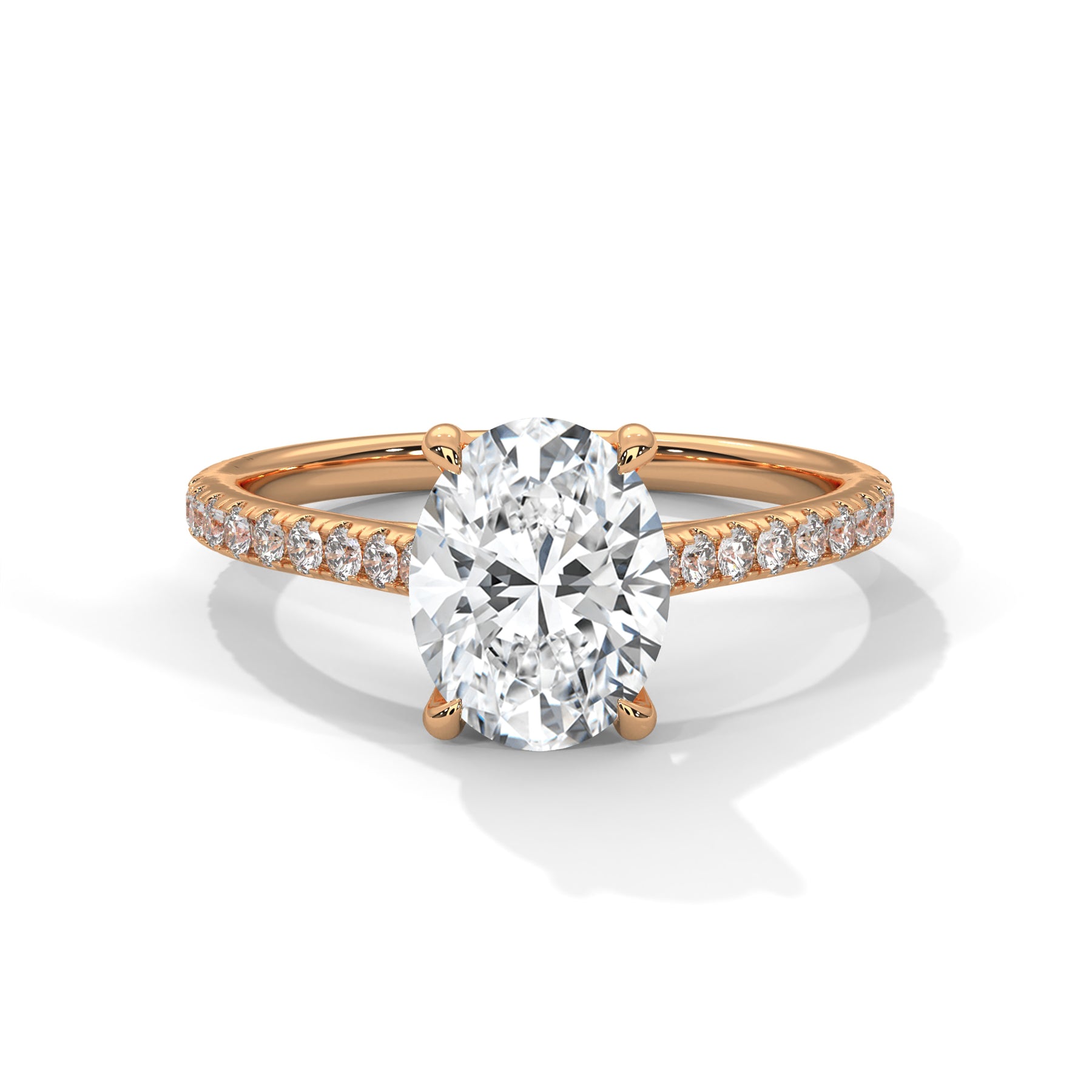14K Rose Gold 18K Rose Gold Oval