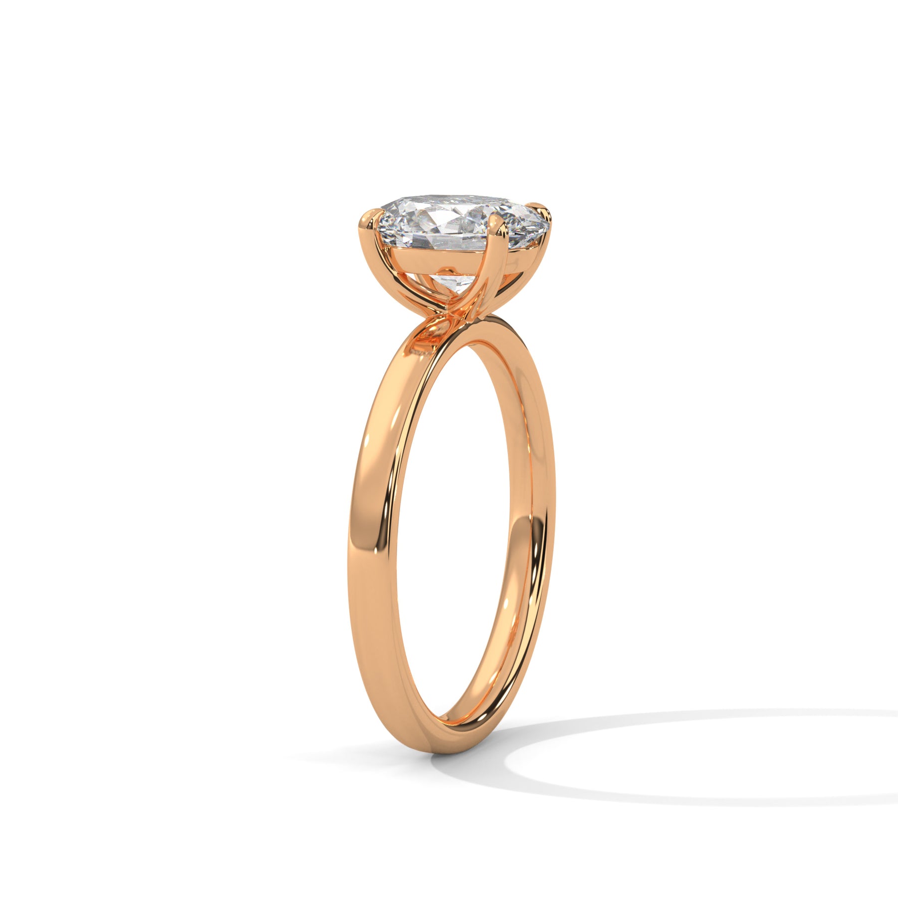 14K Rose Gold 18K Rose Gold Oval