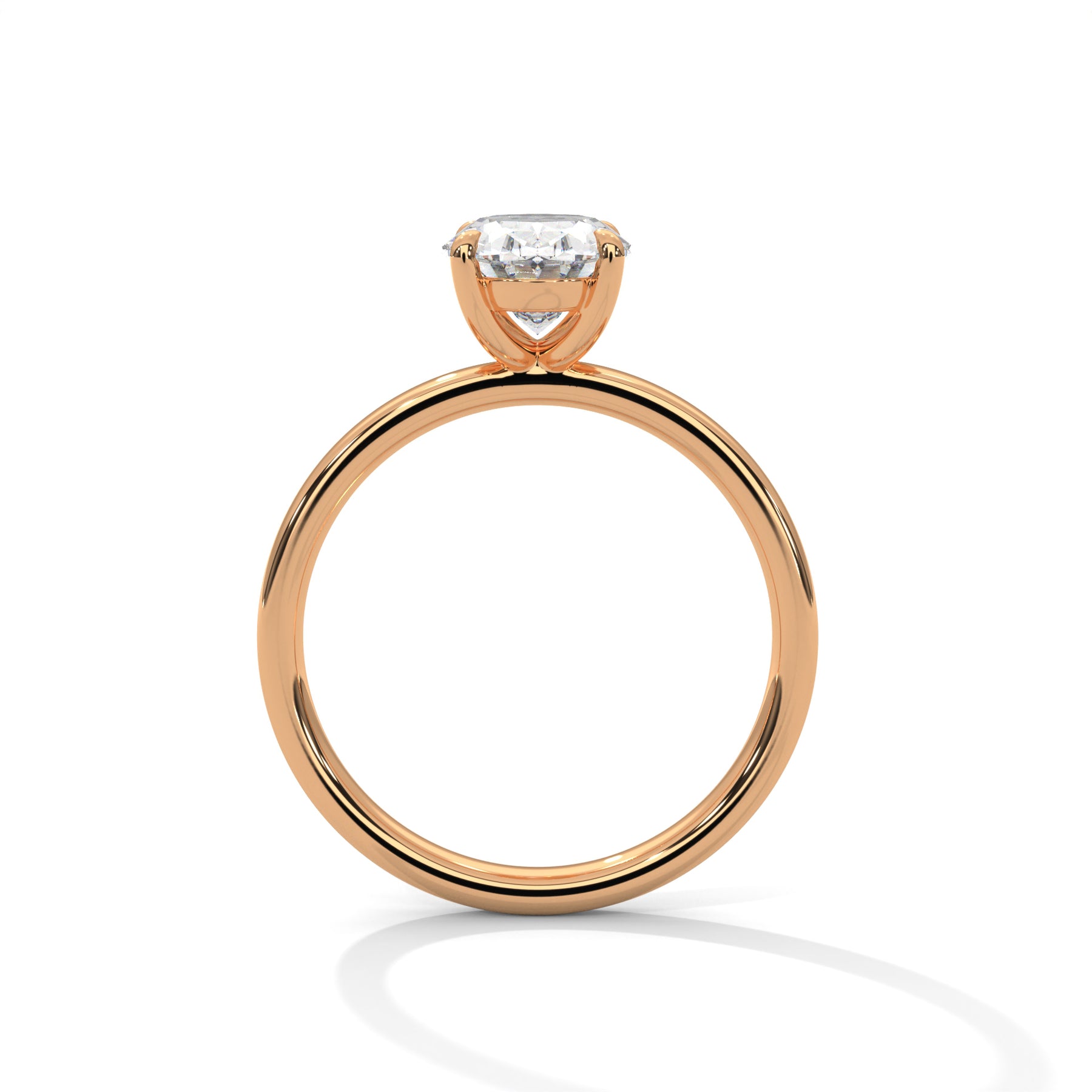 14K Rose Gold 18K Rose Gold Oval