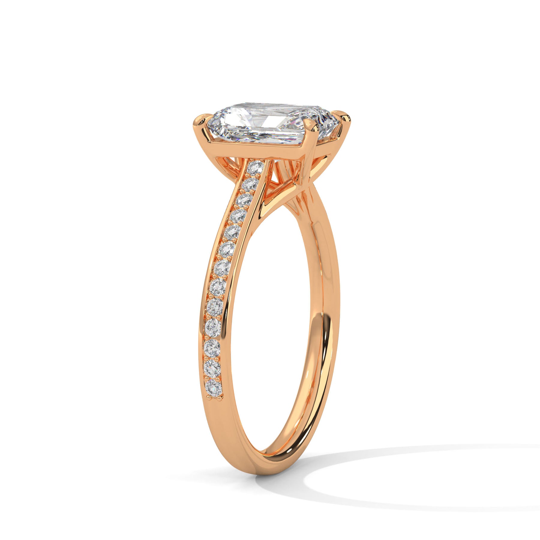 14K Rose Gold 18K Rose Gold Emerald