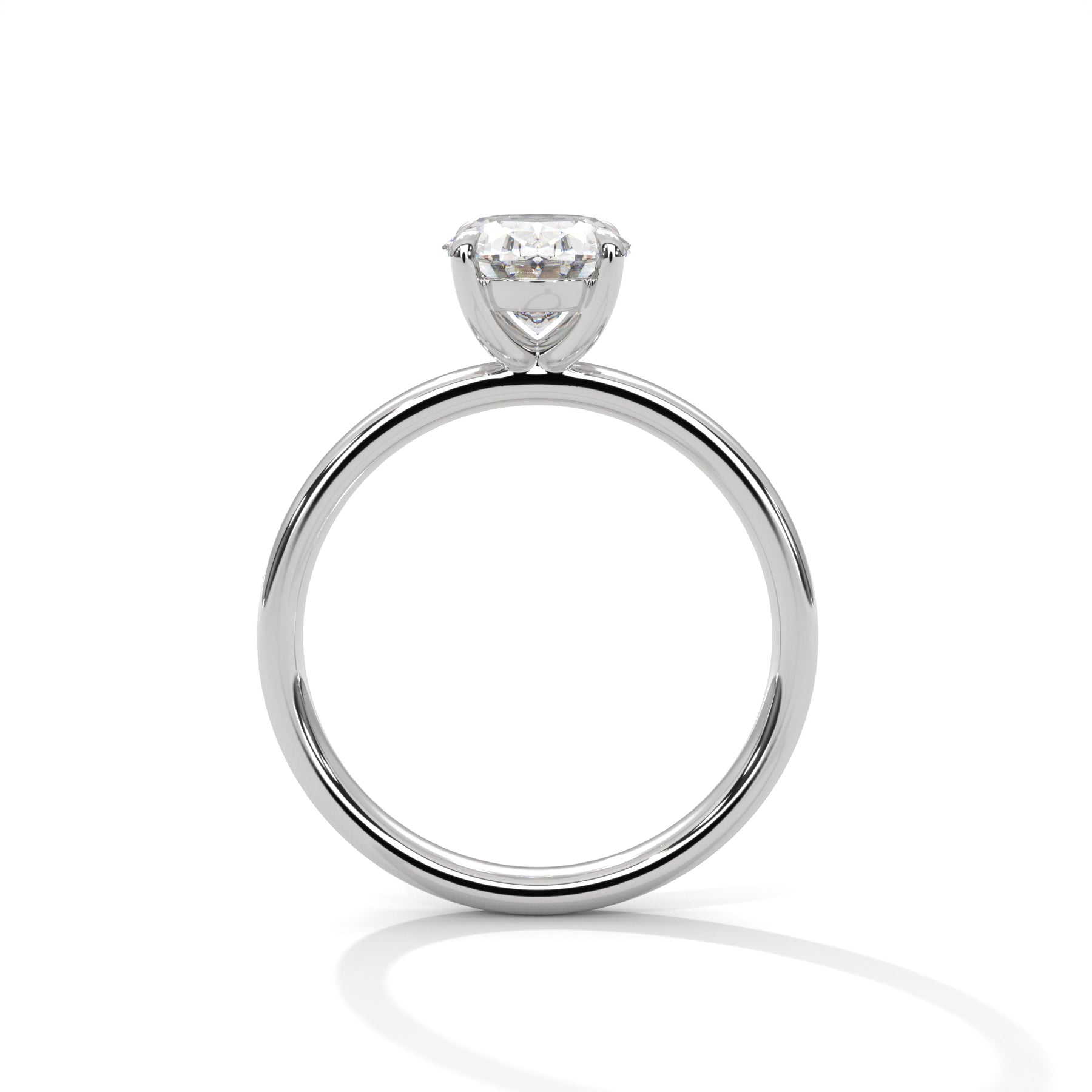 14K White Gold 18K White Gold Platinum Oval