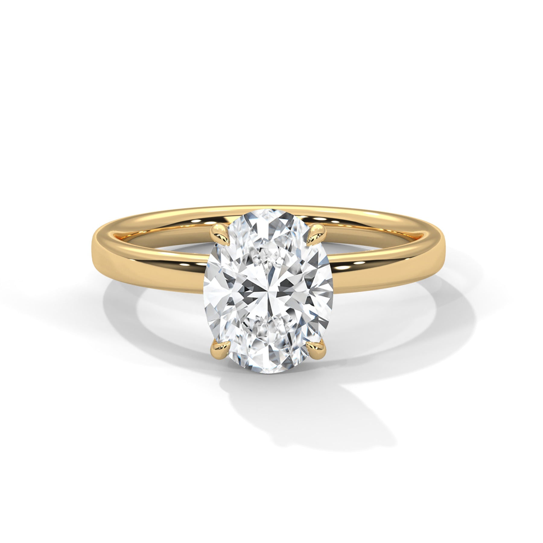 14K Yellow Gold 18K Yellow Gold Oval