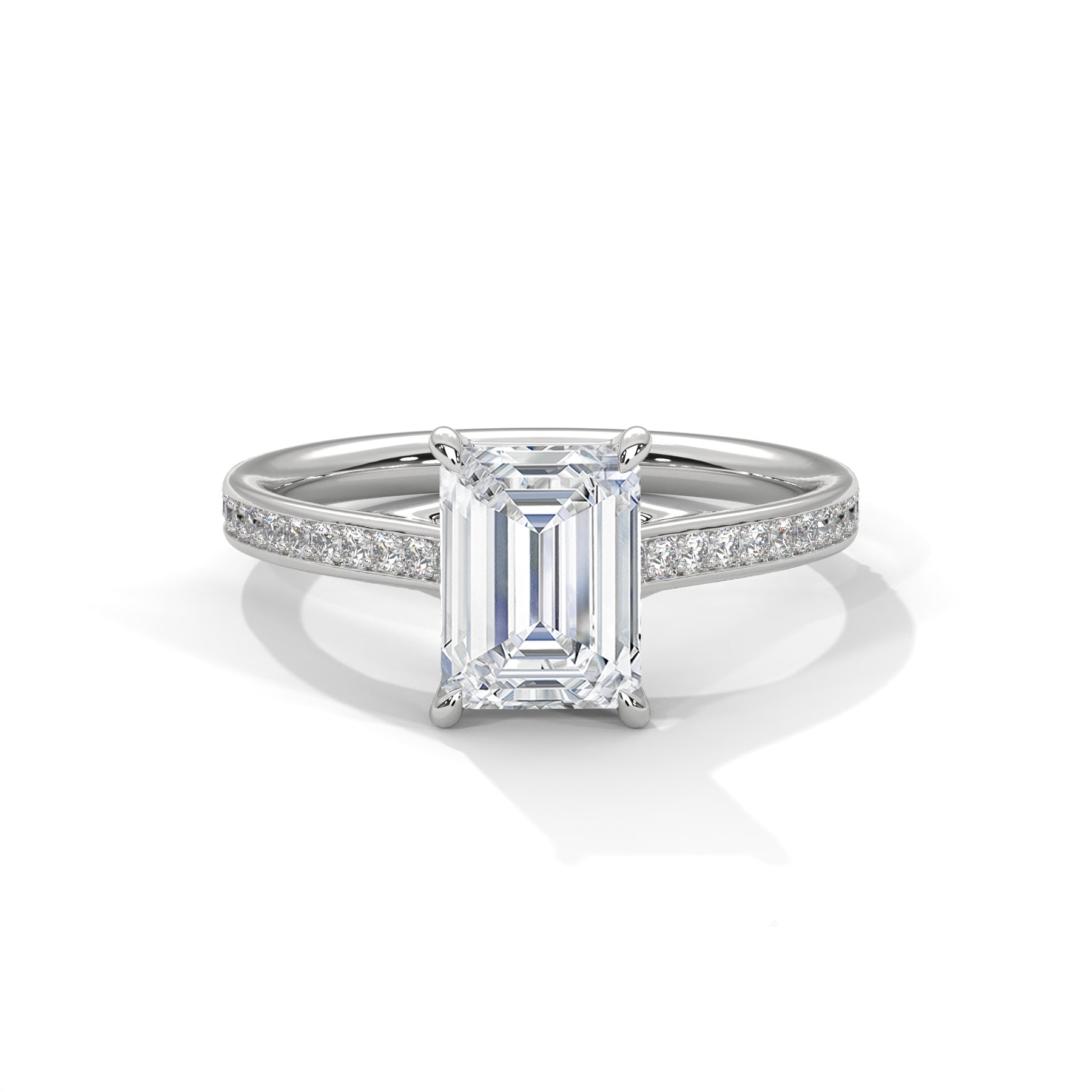 14K White Gold 18K White Gold Platinum Emerald