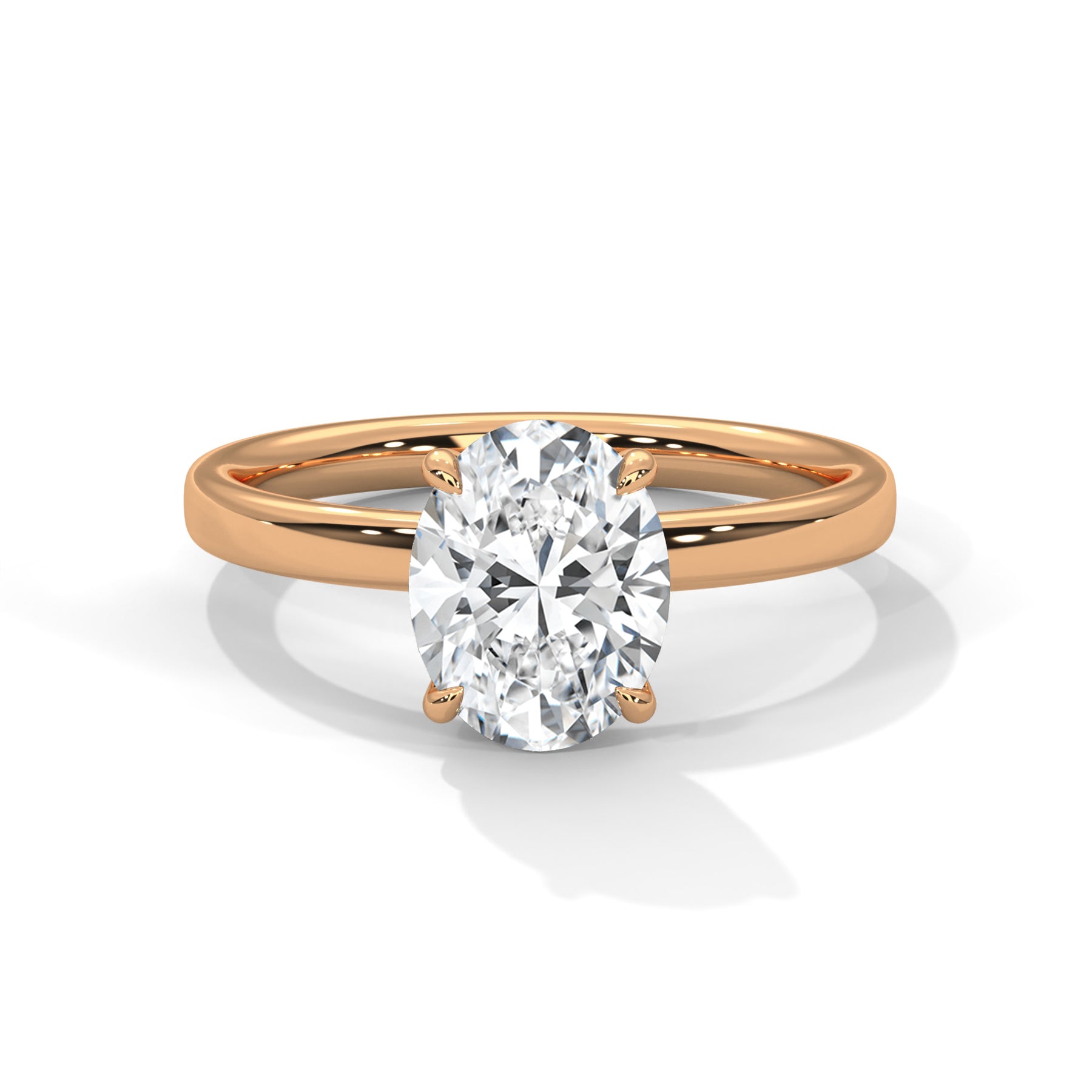 14K Rose Gold 18K Rose Gold Oval