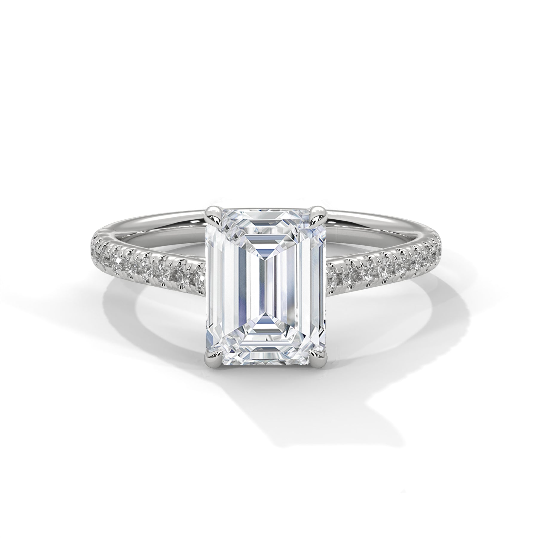 14K White Gold 18K White Gold Platinum Emerald
