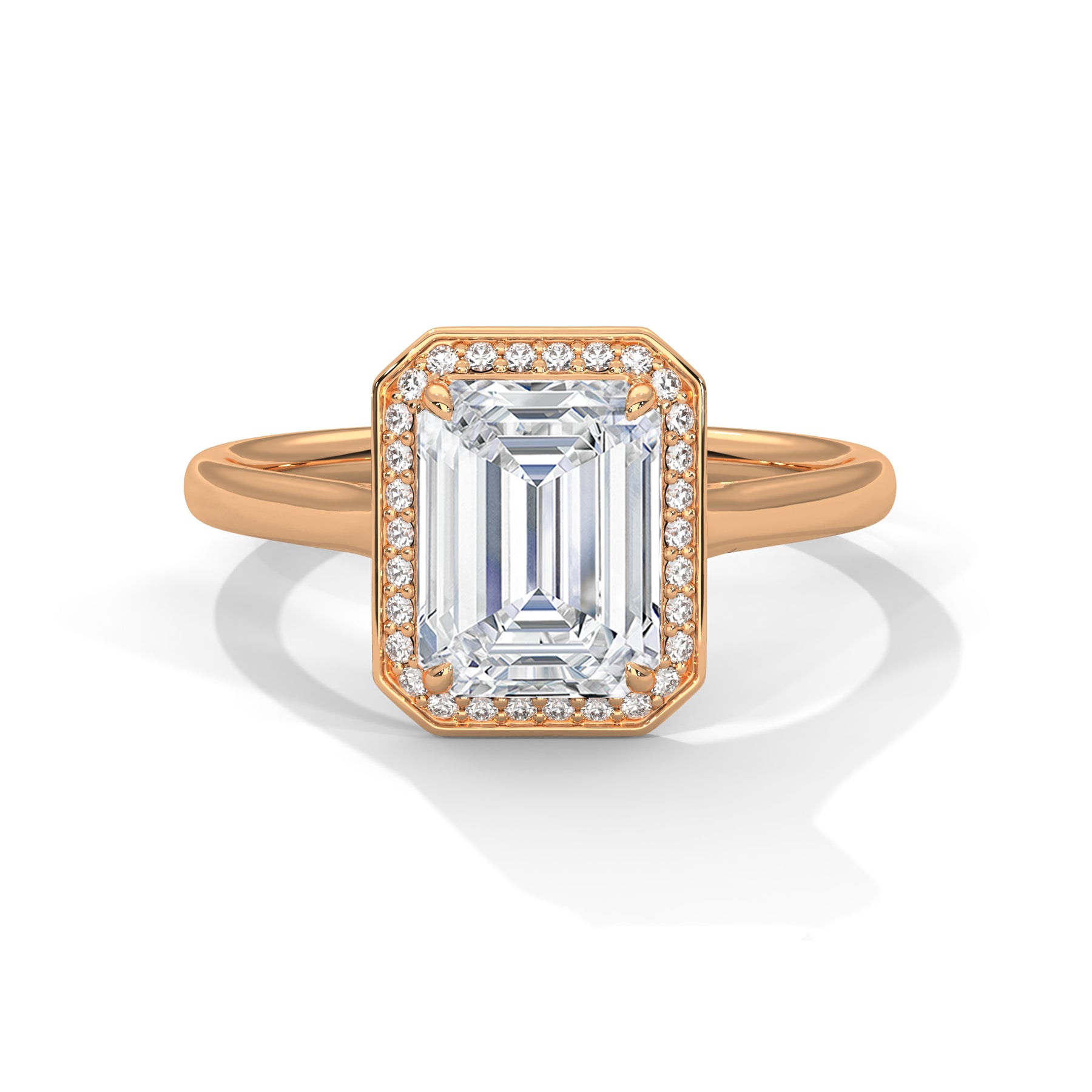 14K Rose Gold 18K Rose Gold Emerald
