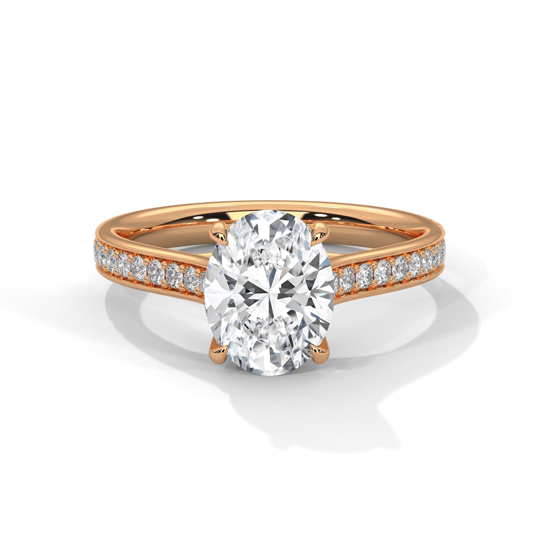 14K Rose Gold 18K Rose Gold Oval