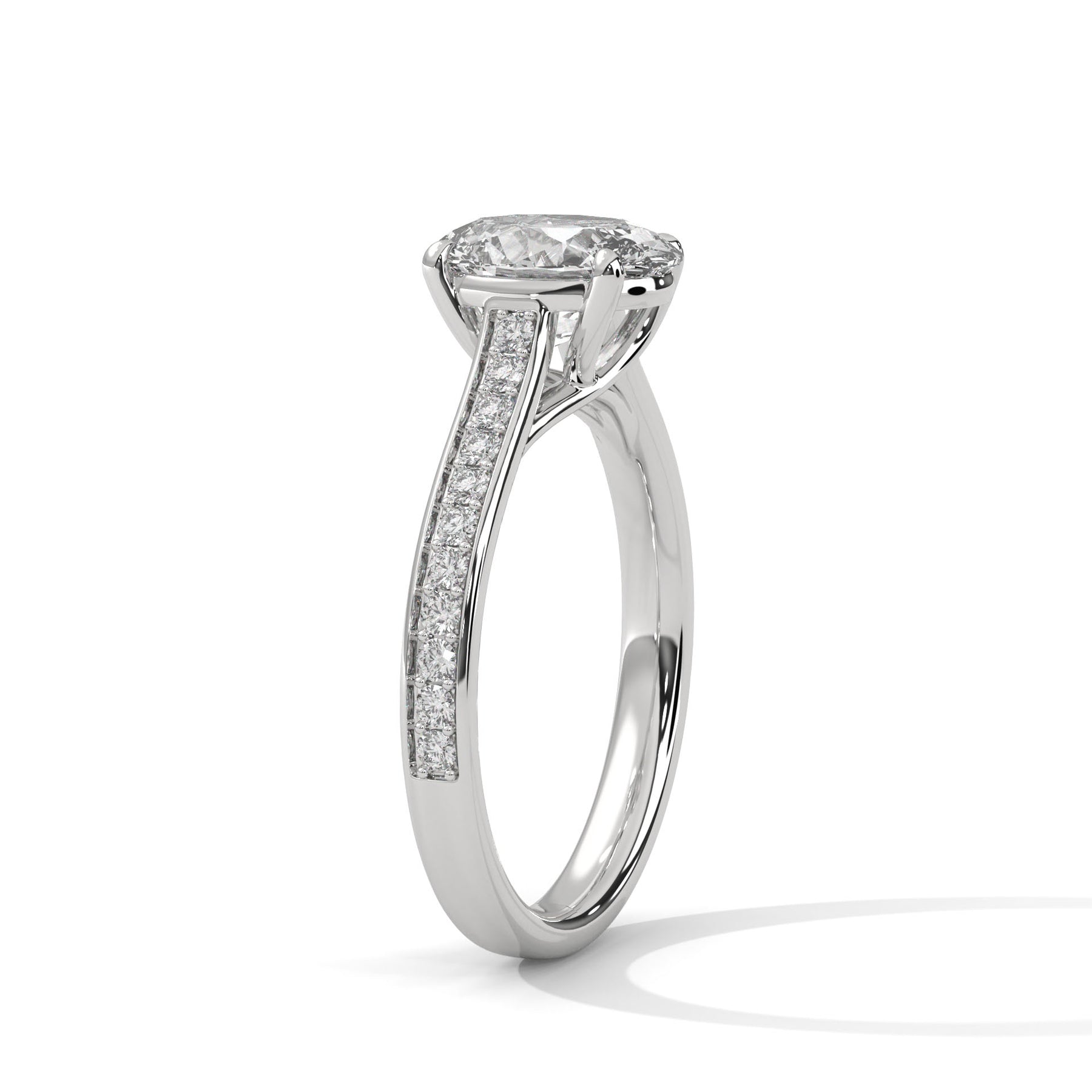 14K White Gold 18K White Gold Platinum Oval