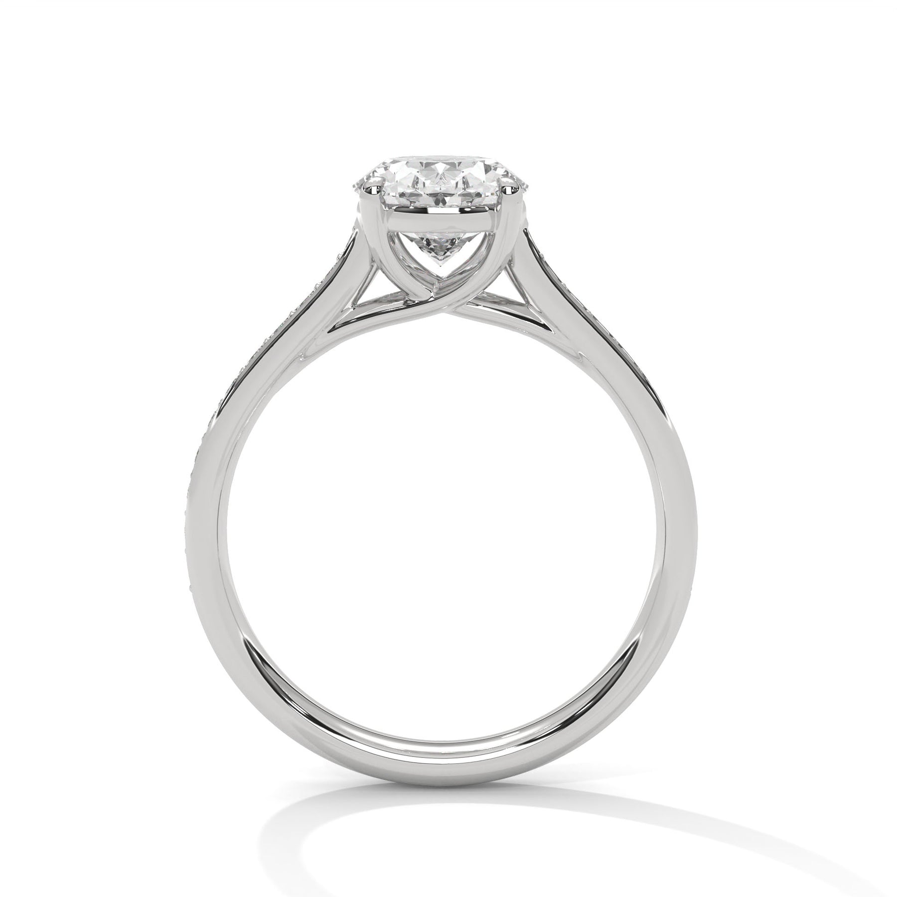 14K White Gold 18K White Gold Platinum Oval