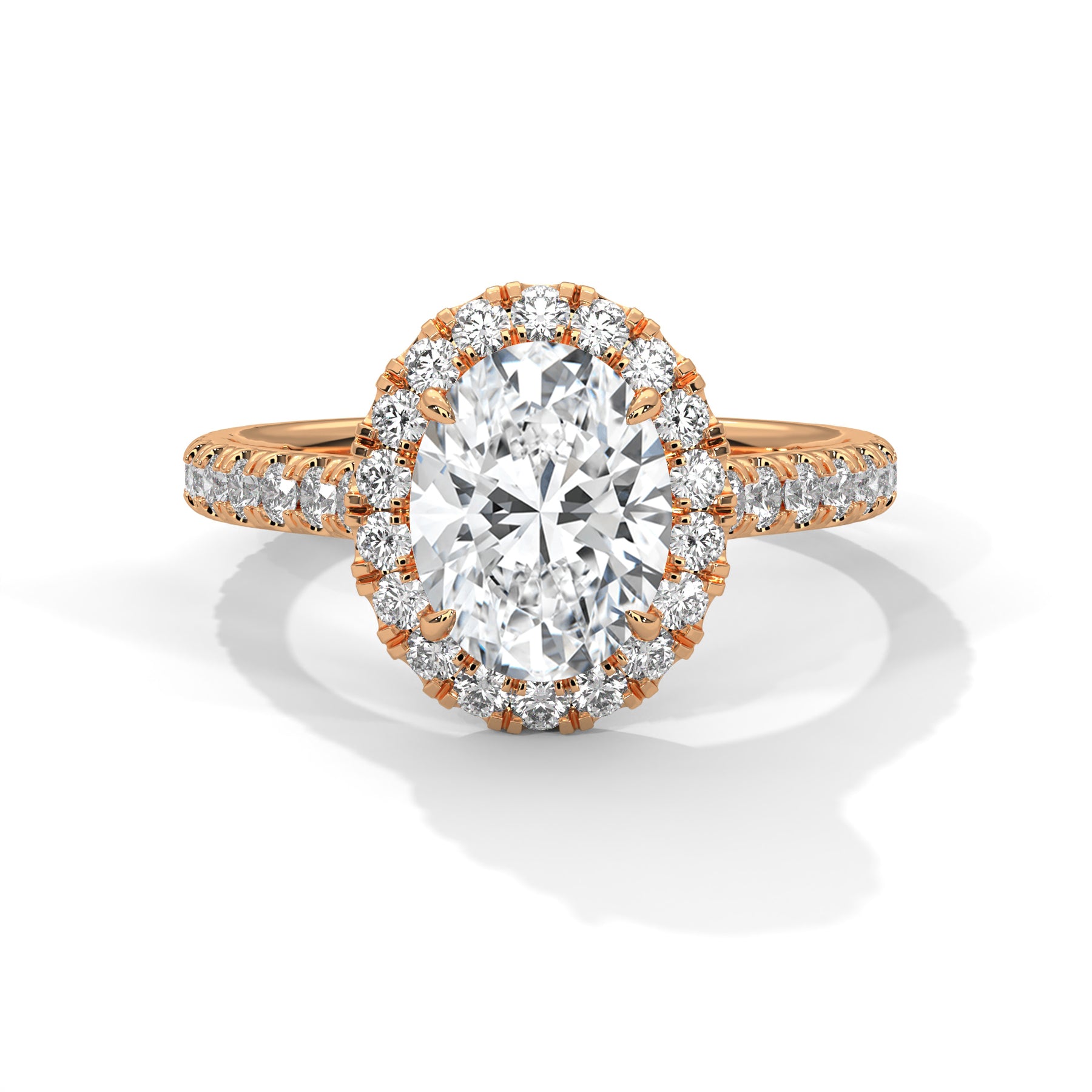 14K Rose Gold 18K Rose Gold Oval