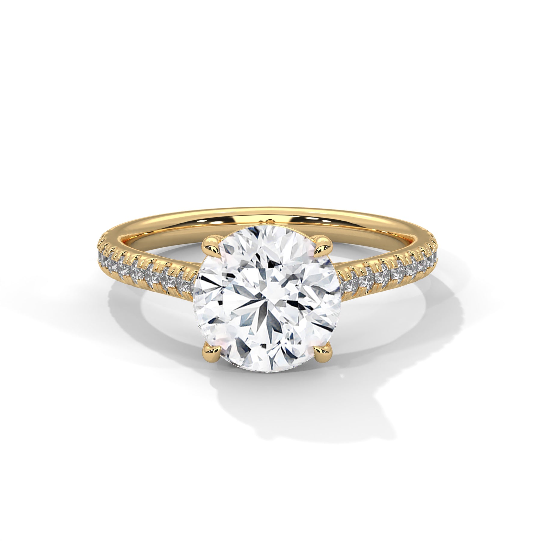 14K Yellow Gold 18K Yellow Gold Round